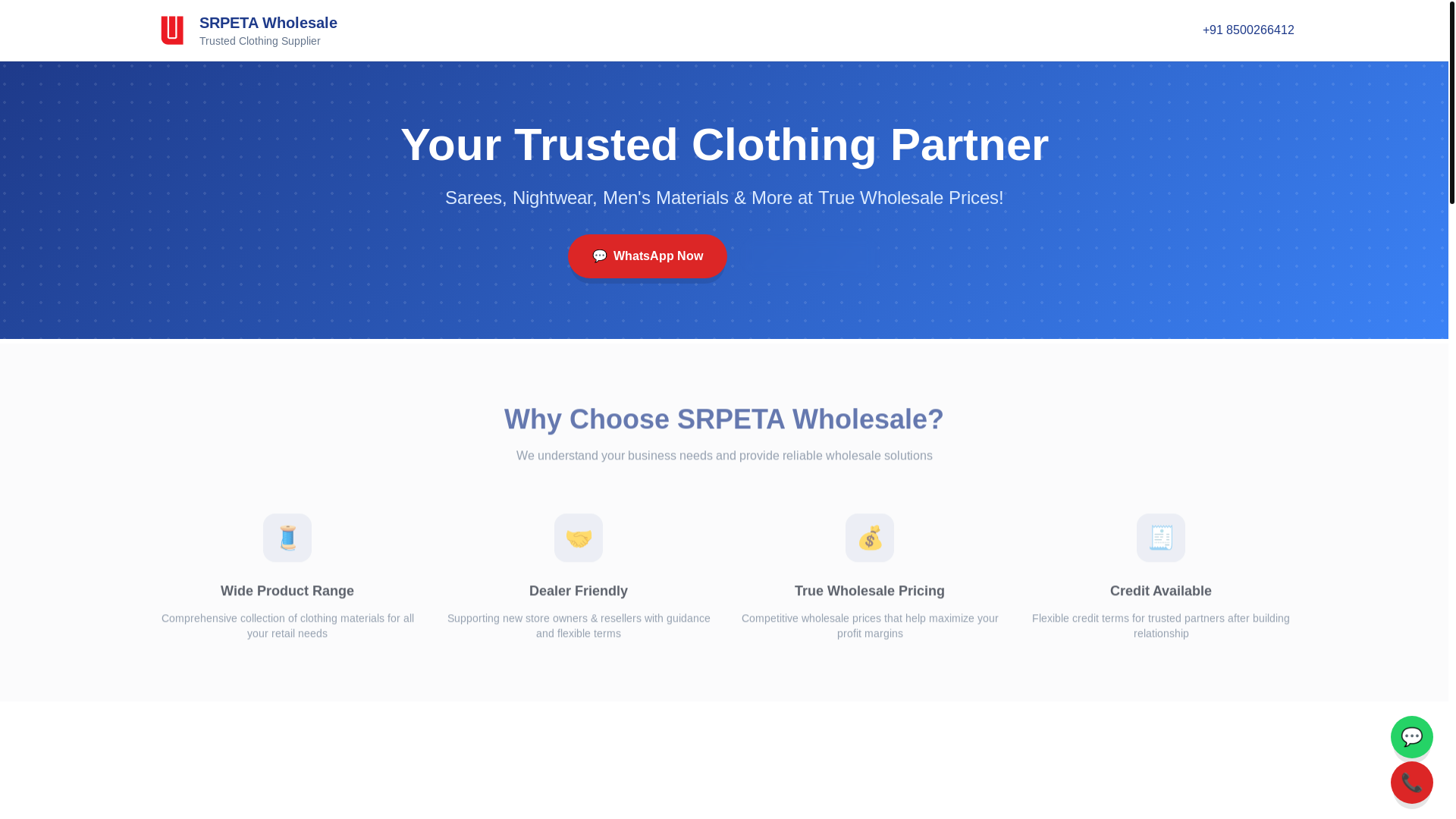 website screenshot of https://srpeta-website.pages.dev/