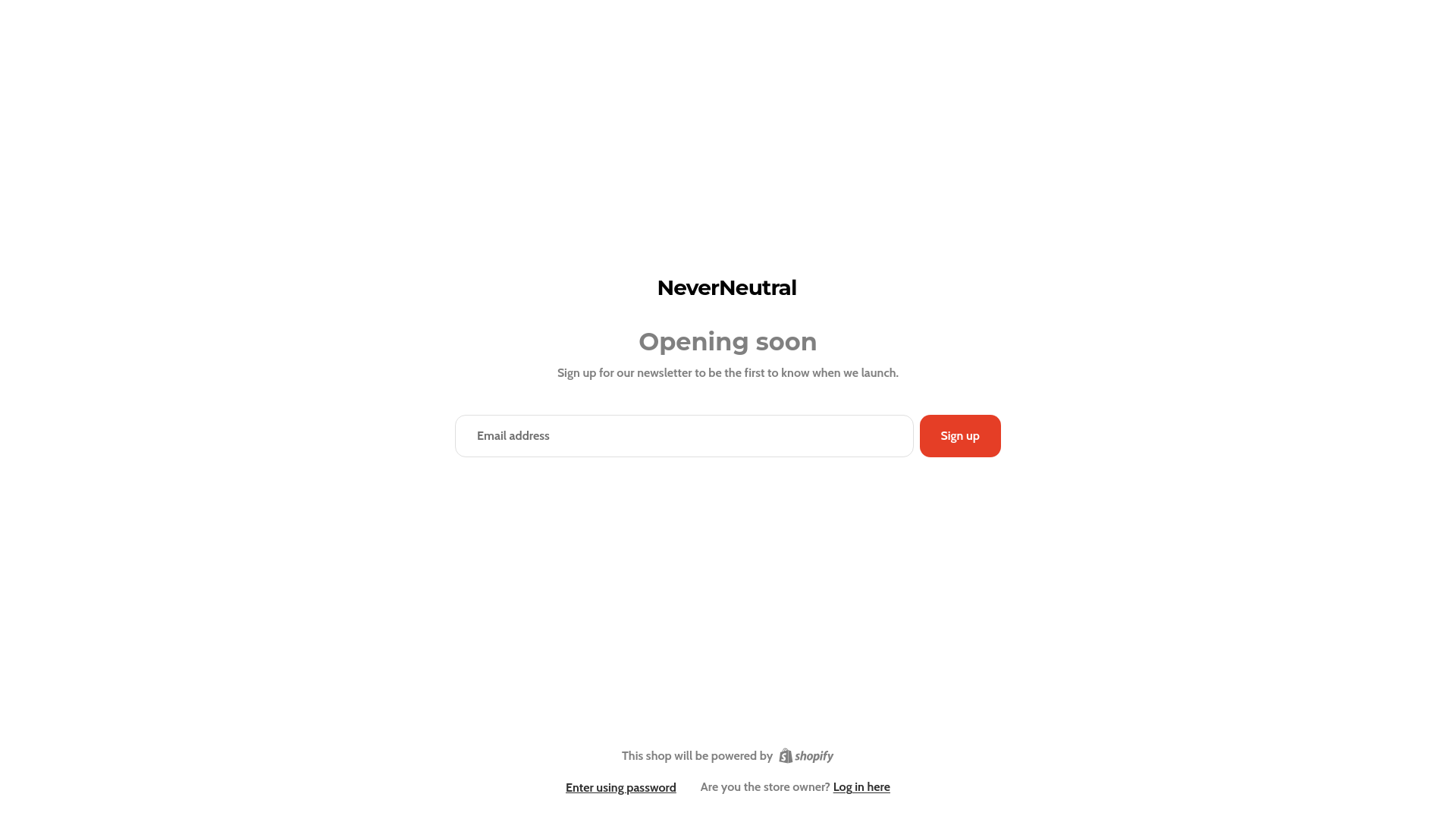 website screenshot of https://never-neutral.com/