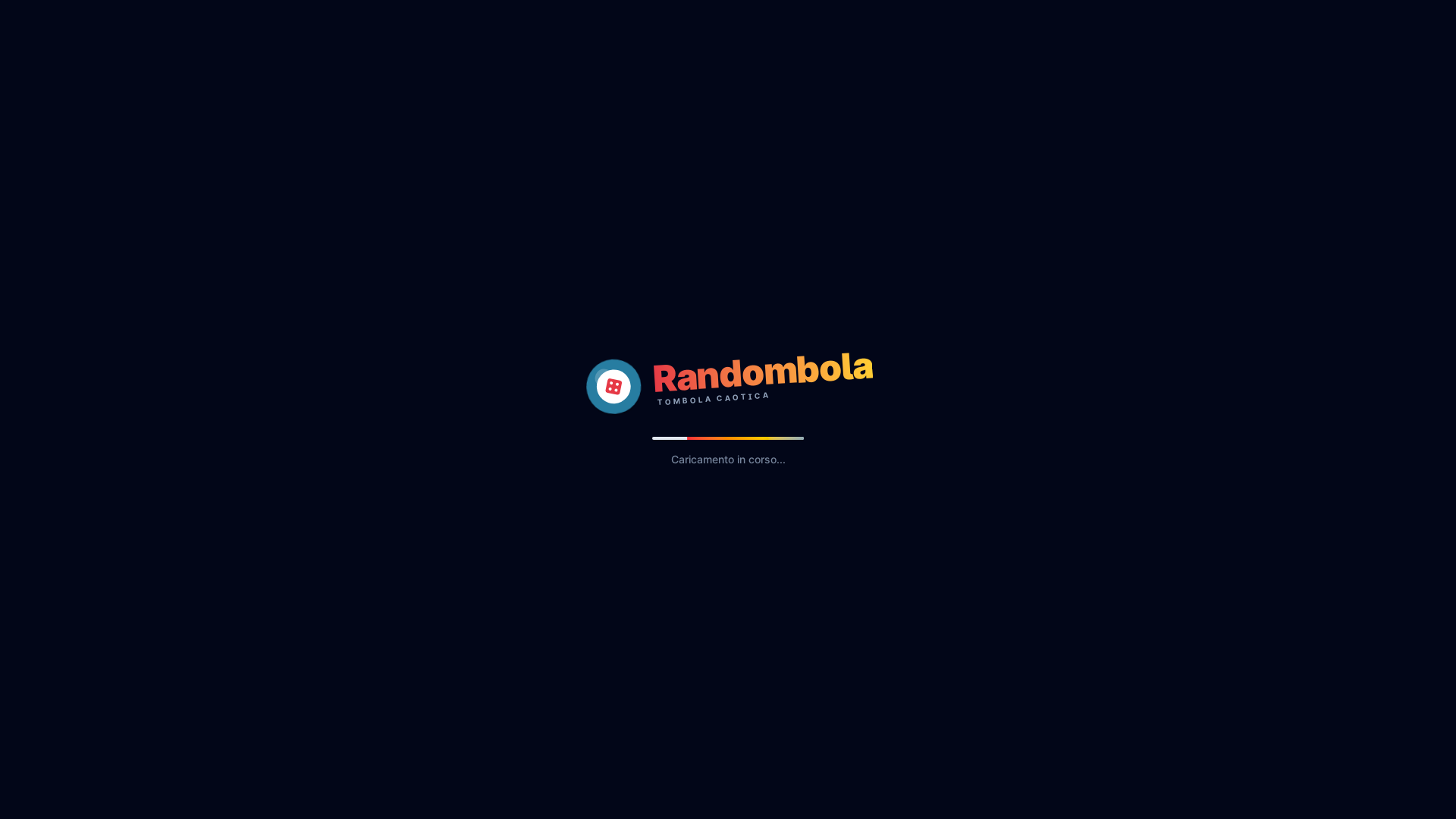 website screenshot of https://randombola.it/