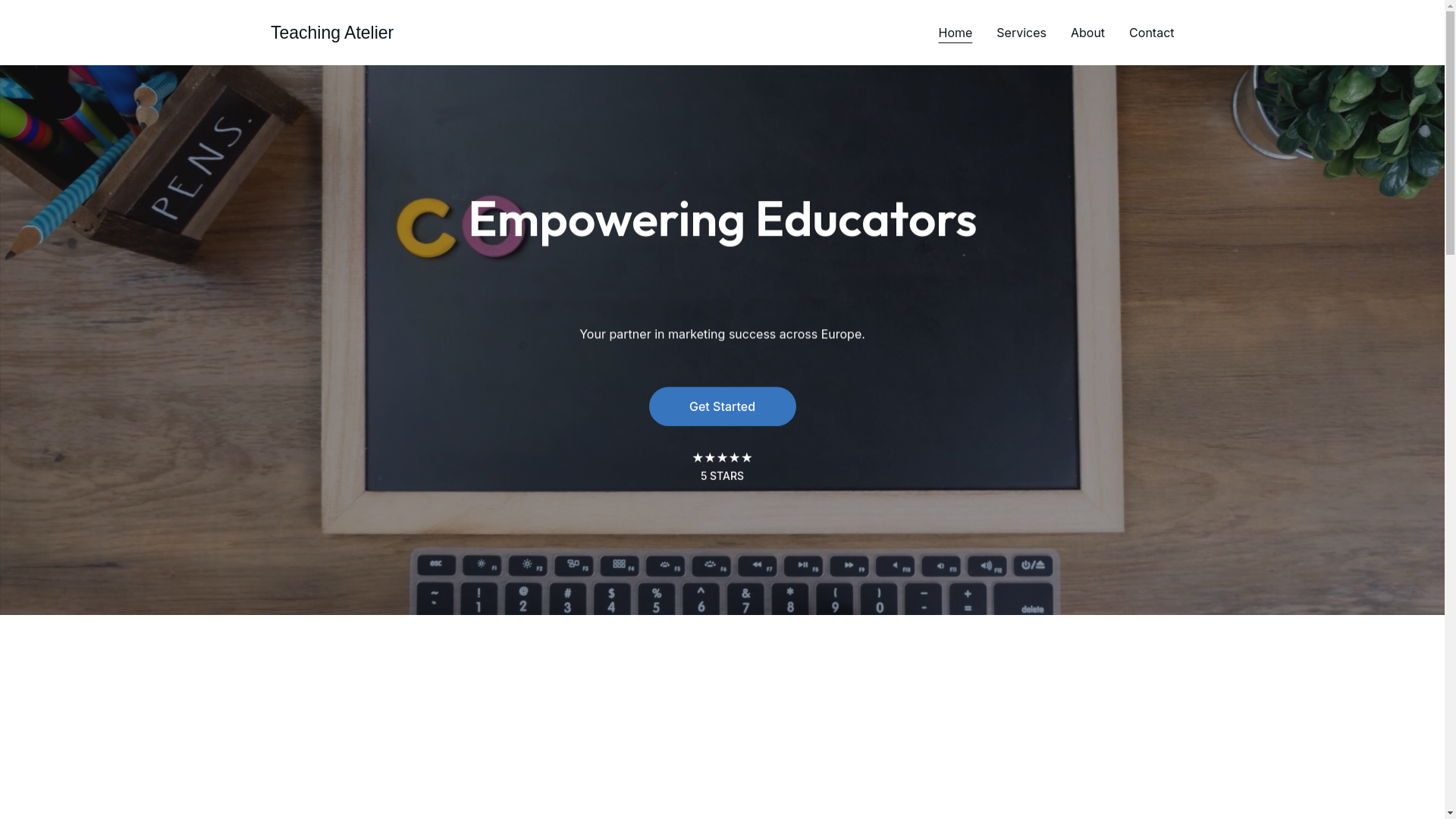 website screenshot of https://teachingatelier.com/