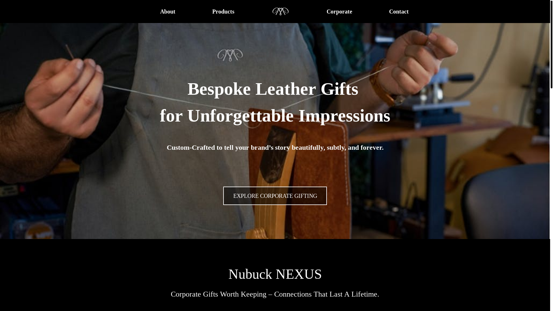 website screenshot of https://nubuckknexus.com/