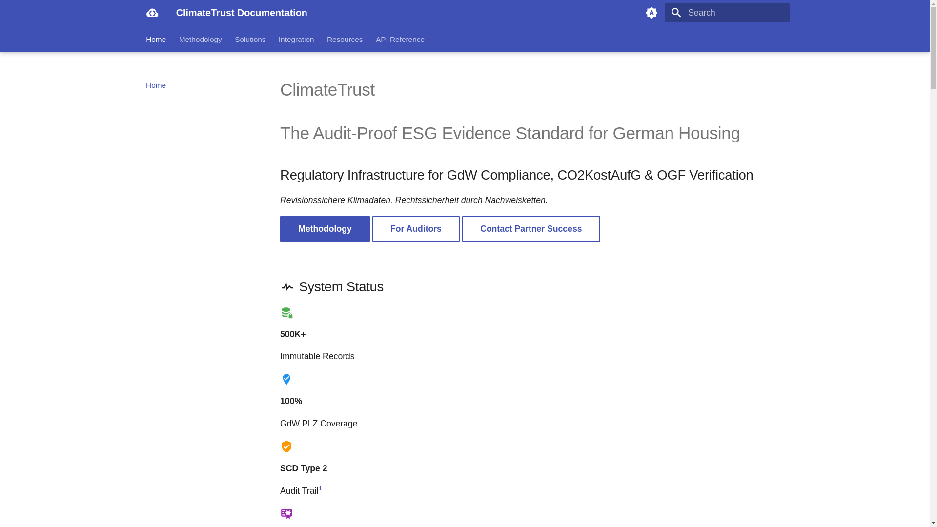 website screenshot of https://climatetrust.de/