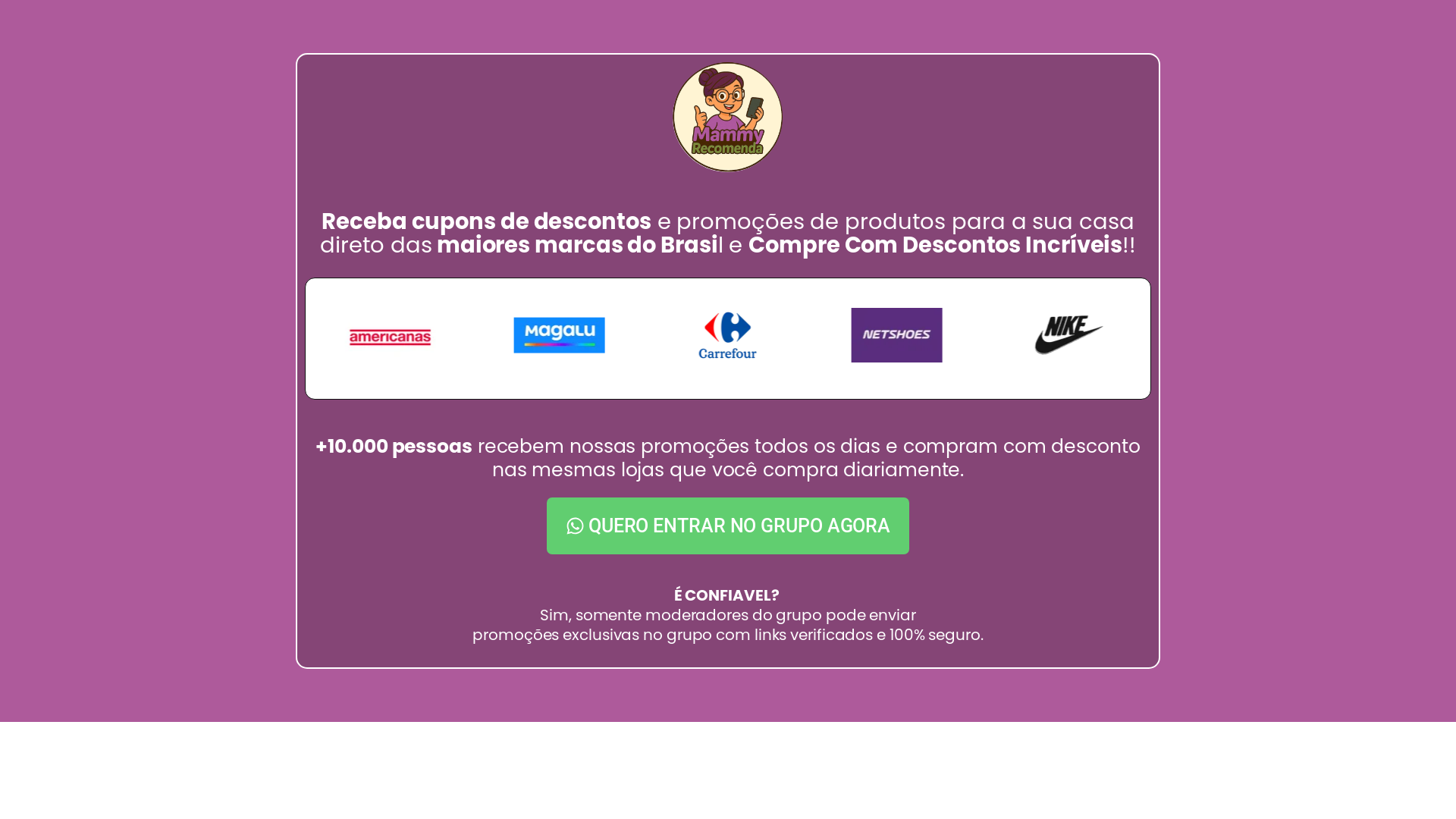 website screenshot of https://mammyrecomenda.shop/