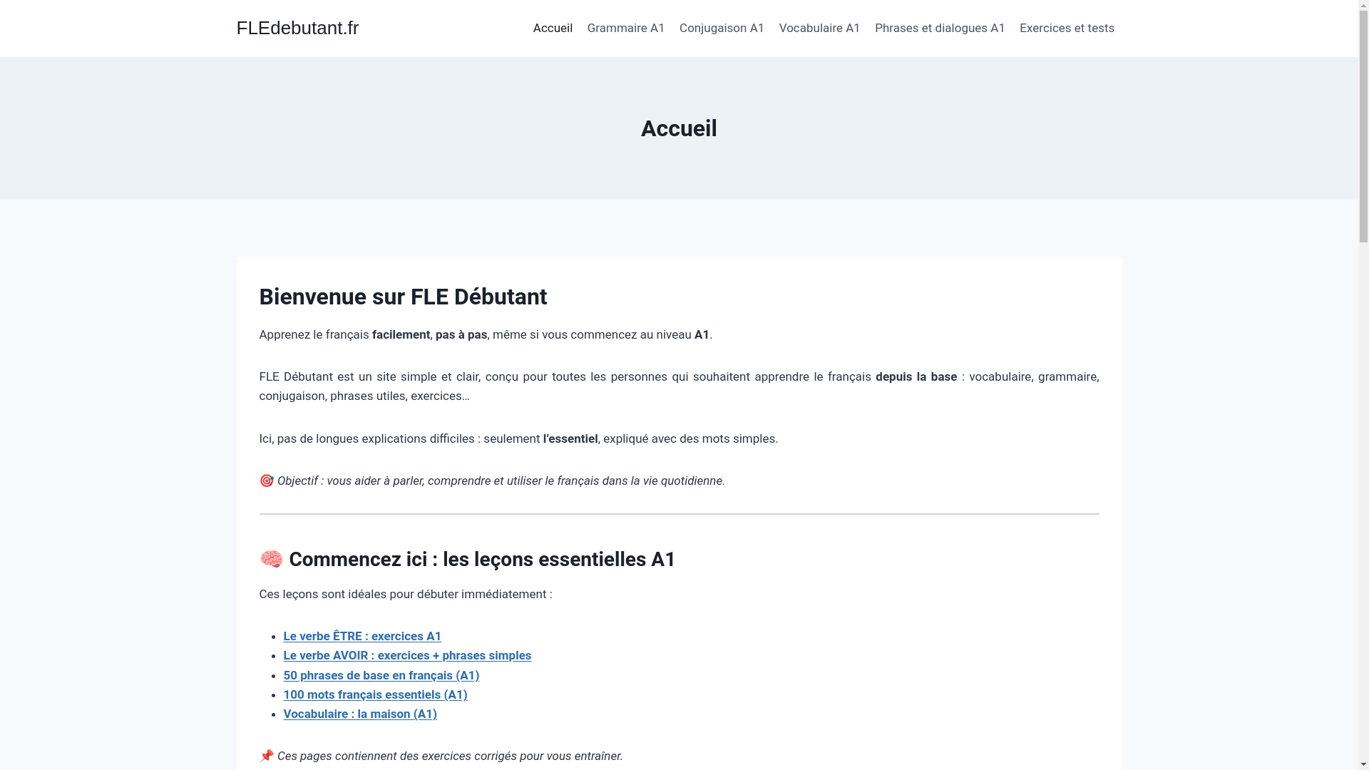 website screenshot of https://fledebutant.fr/