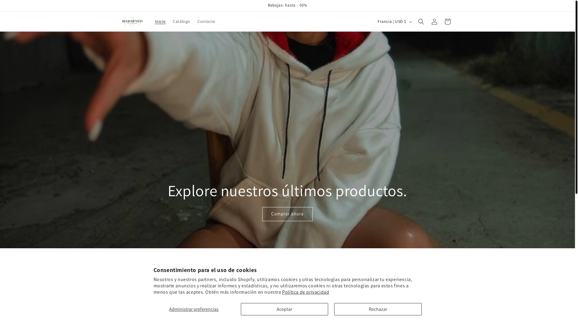 website screenshot of https://ezquerraredemption.com/