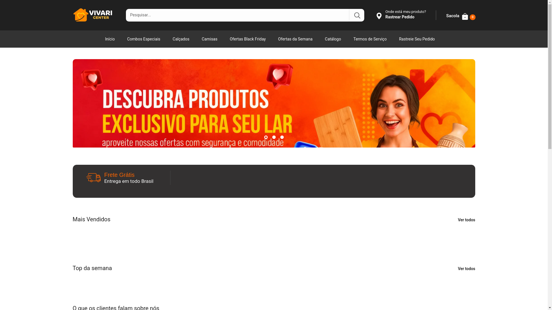 website screenshot of https://vivaricenter.com.br/