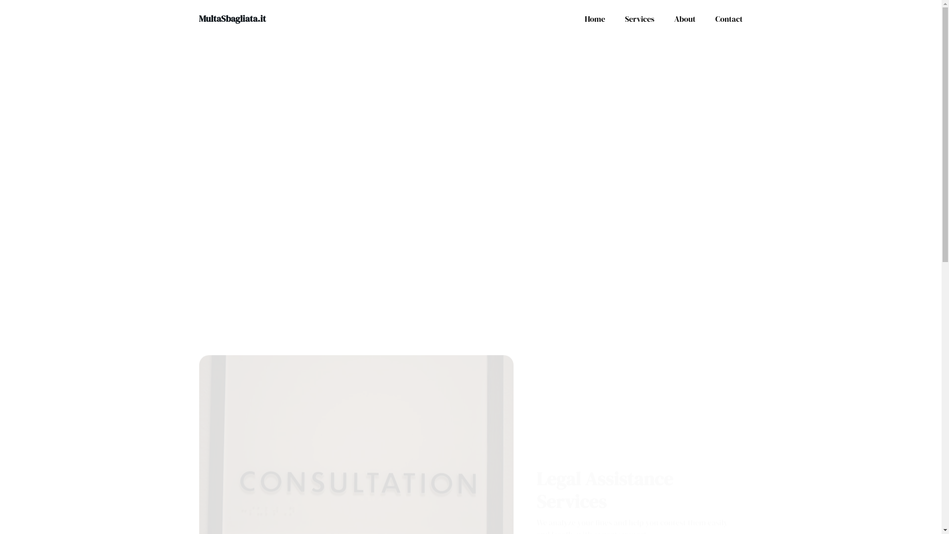 website screenshot of https://multasbagliata.it/