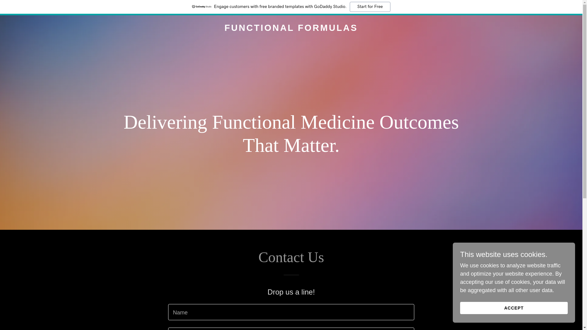 website screenshot of https://functionalformulas.health/