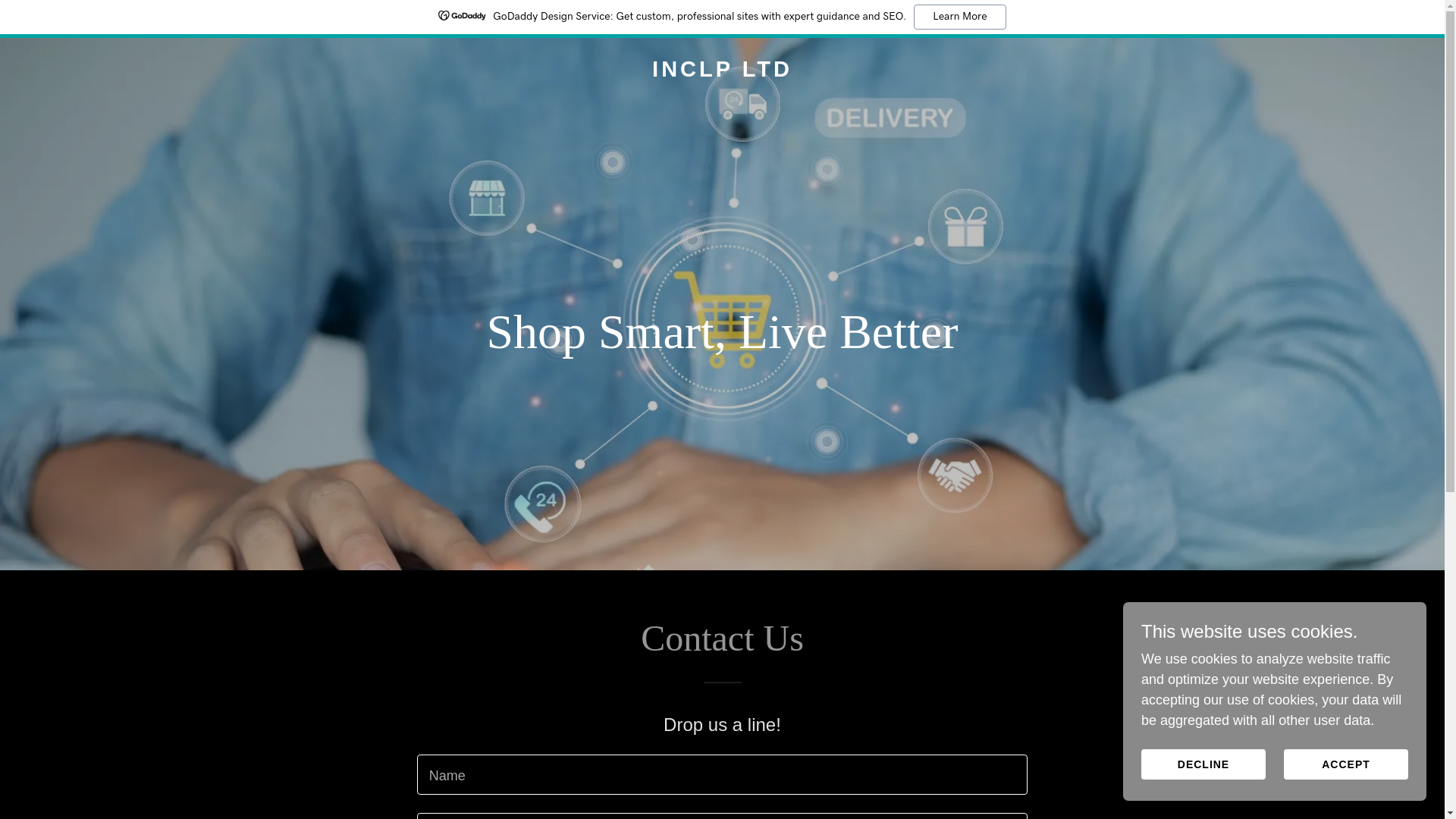 website screenshot of https://inclpltd.shop/