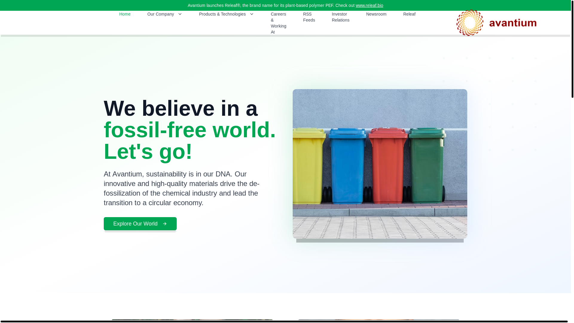 website screenshot of https://avantiums.com/