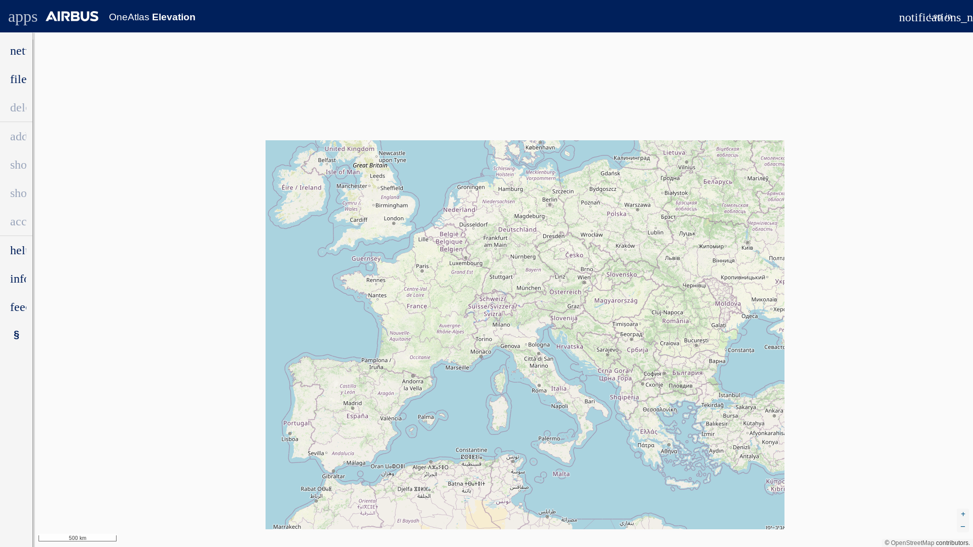 website screenshot of https://elevation.oneatlas.airbus.com/