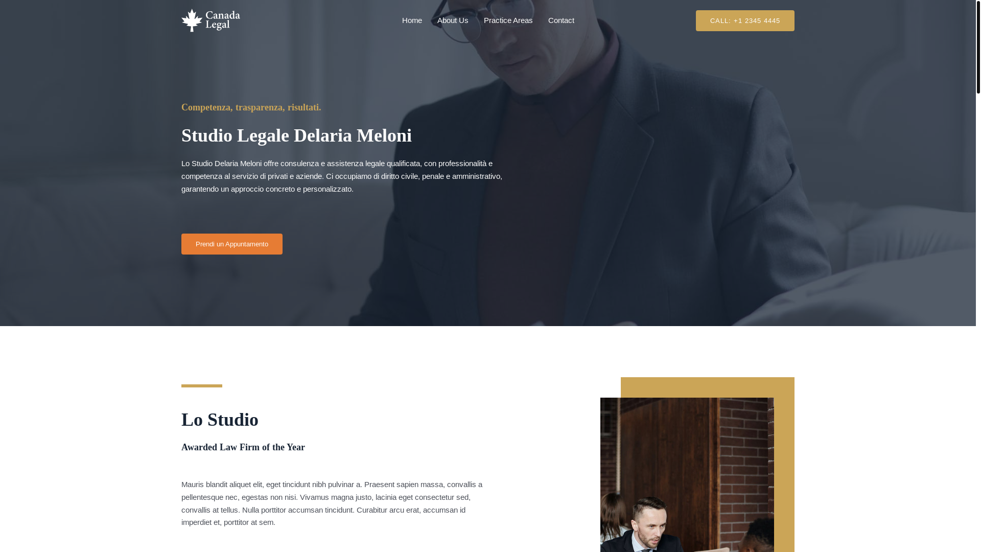 website screenshot of https://studiolegaledelariameloni.it/