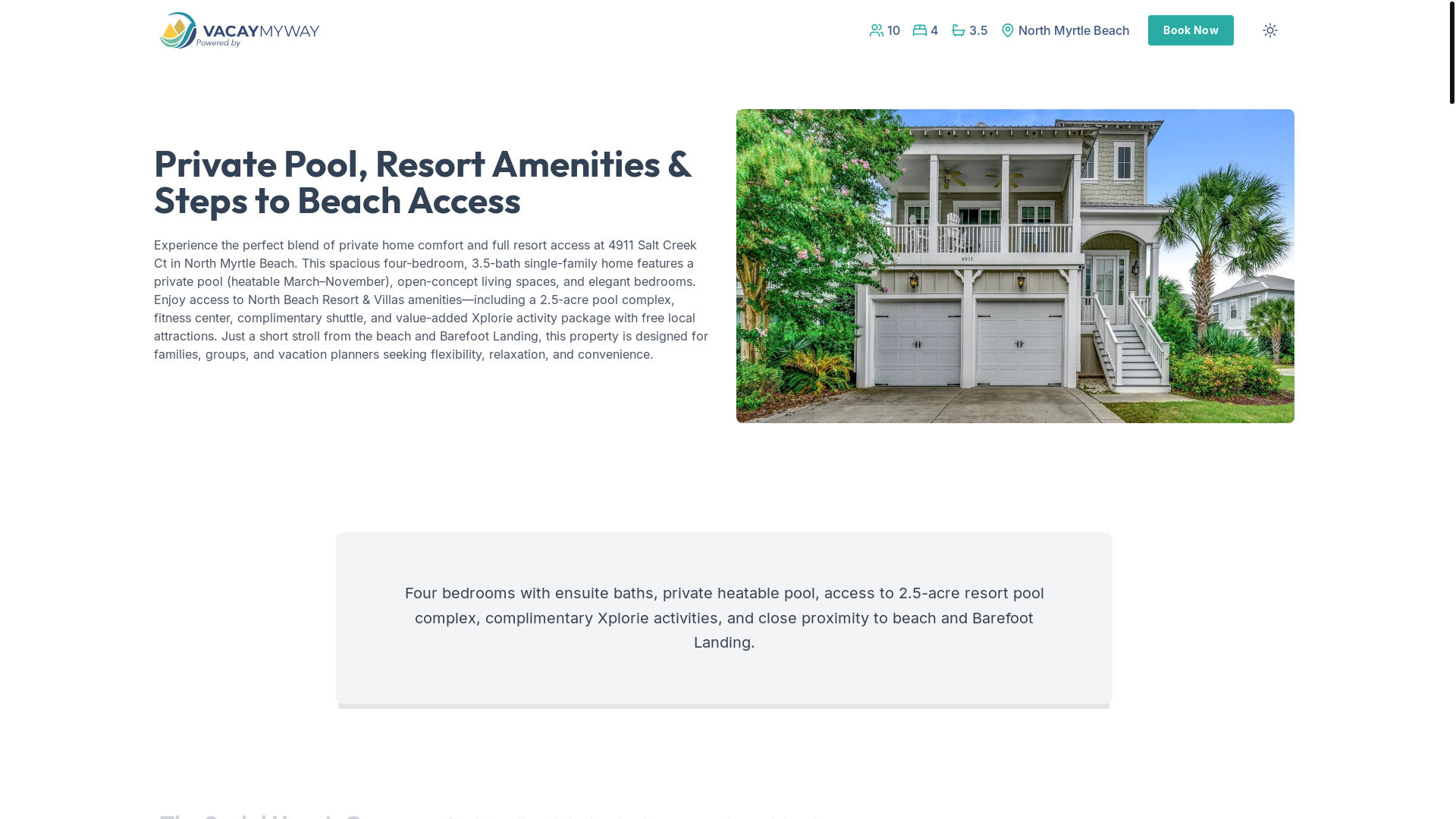 website screenshot of https://relaxsaltcreek.vacations/