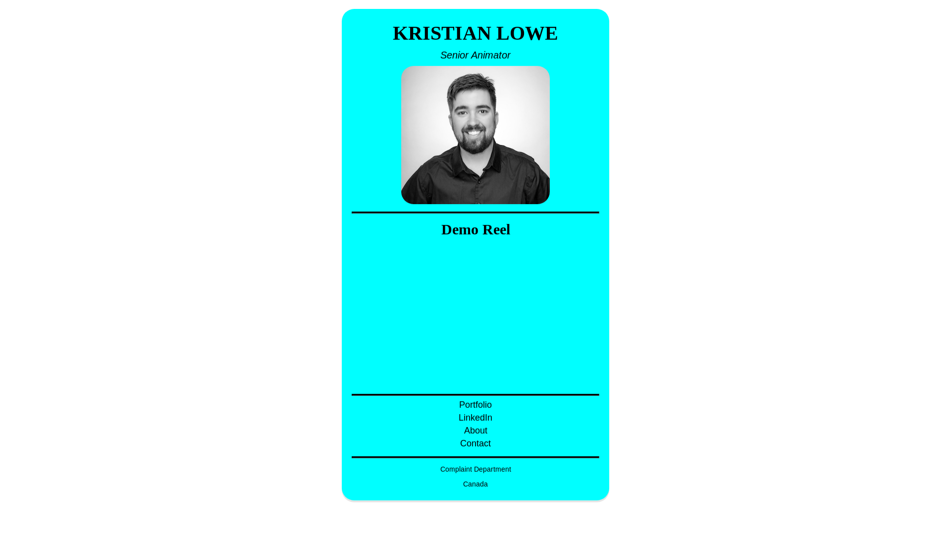 website screenshot of https://kristianclowe.com/
