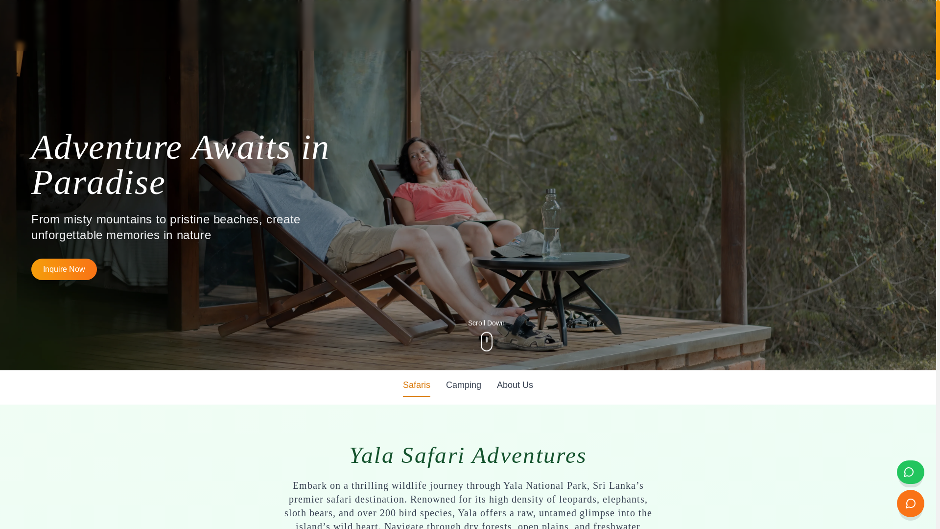 website screenshot of https://yalamobilecamping.com/