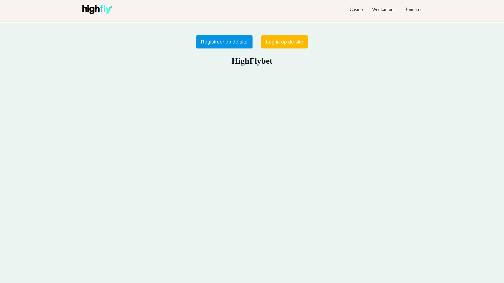 website screenshot of https://highflybets-be.com/