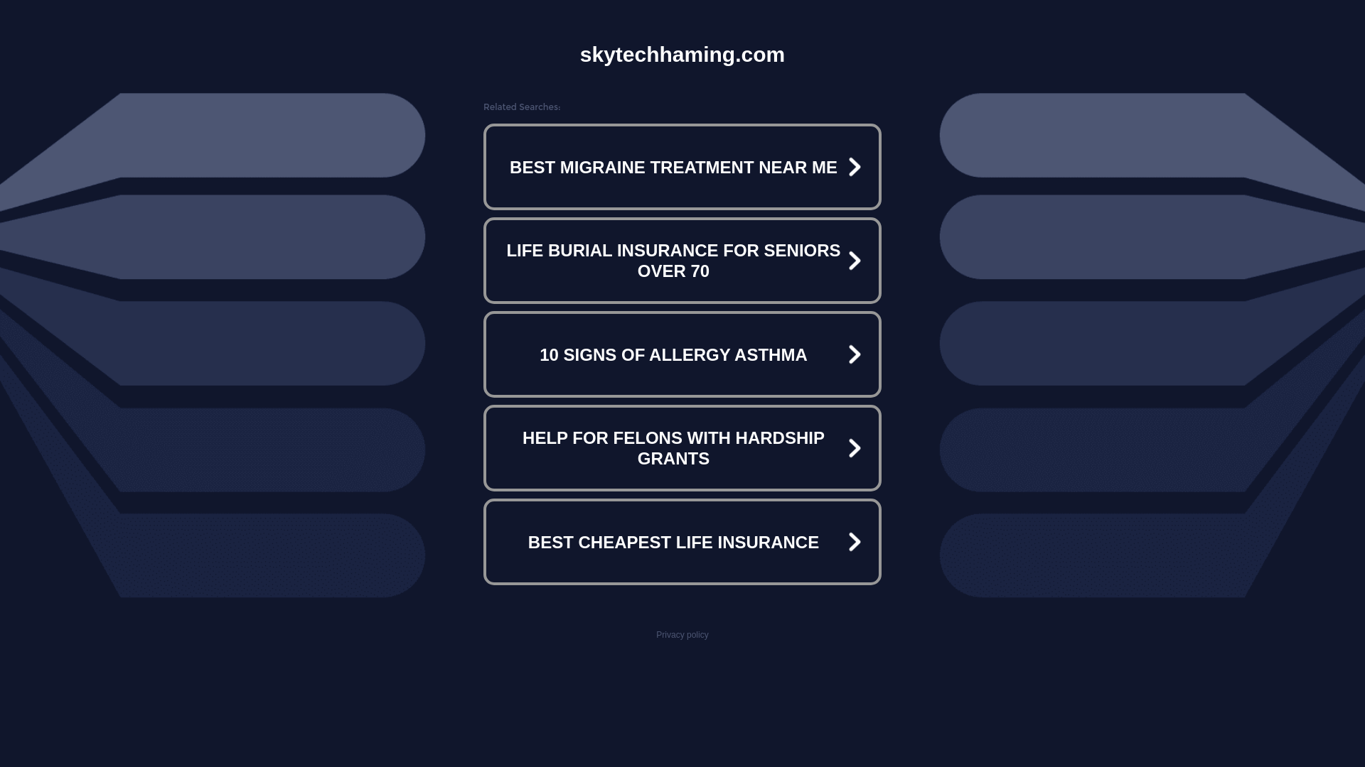 website screenshot of https://skytechhaming.com/