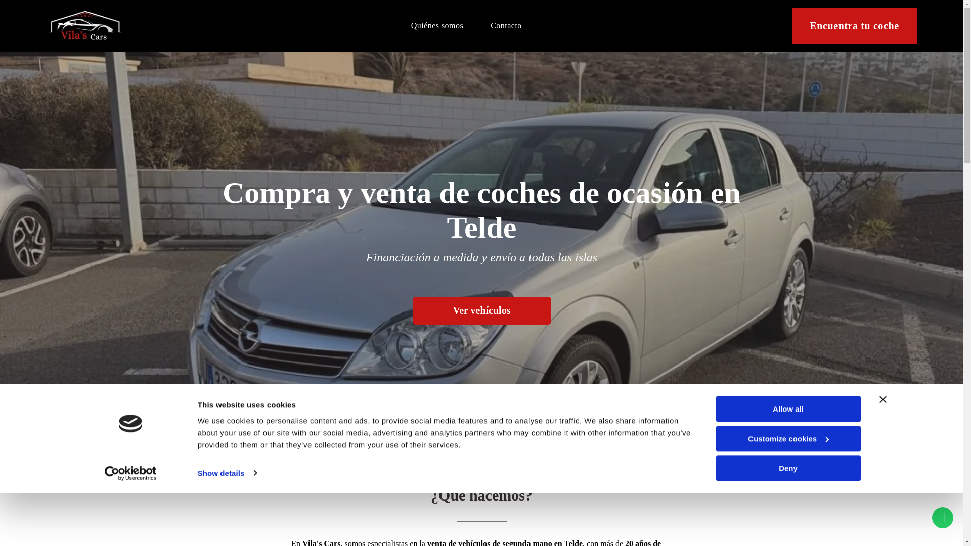 website screenshot of https://vilascars.com/