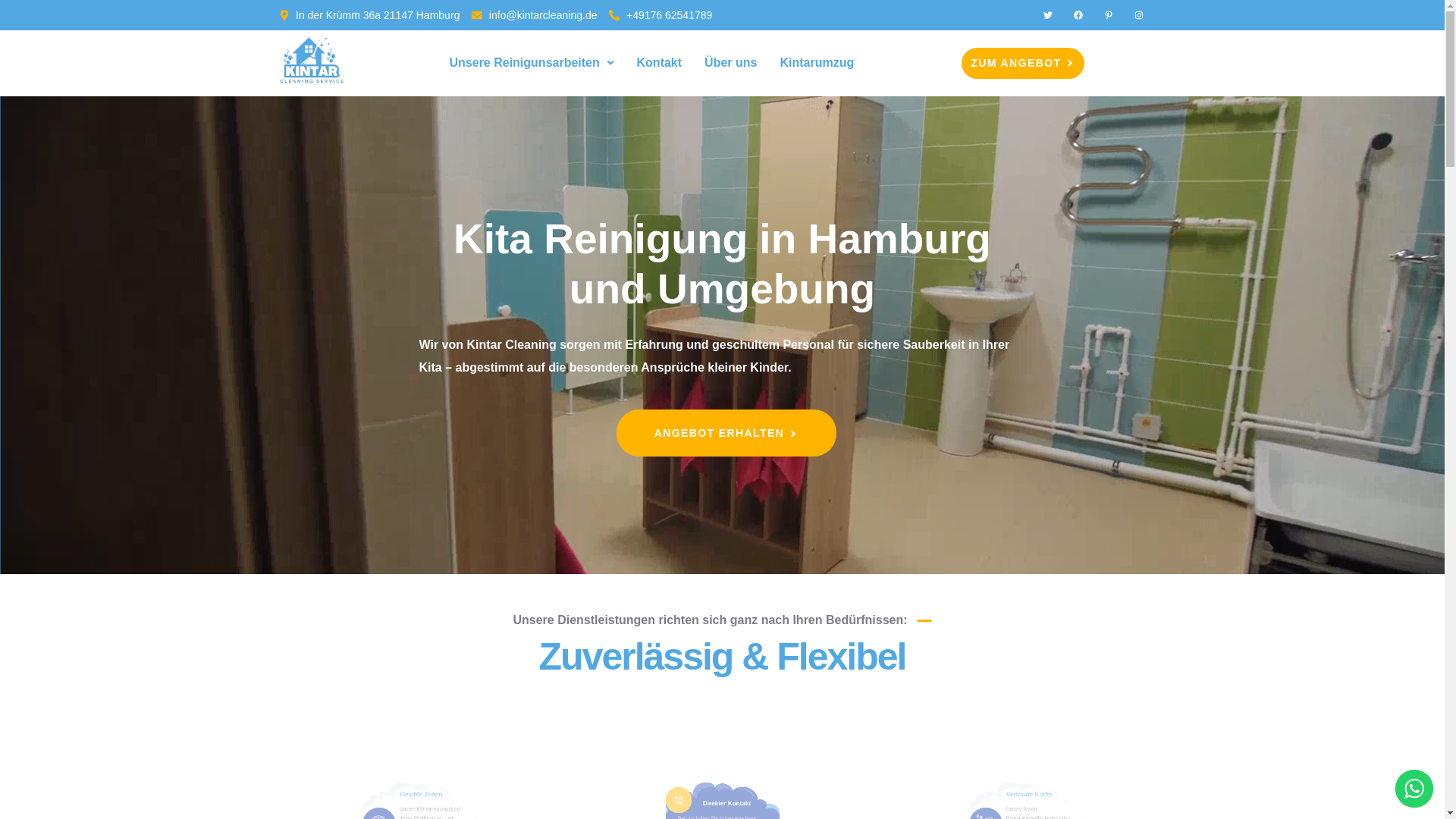 website screenshot of https://kintarcleaning.de/