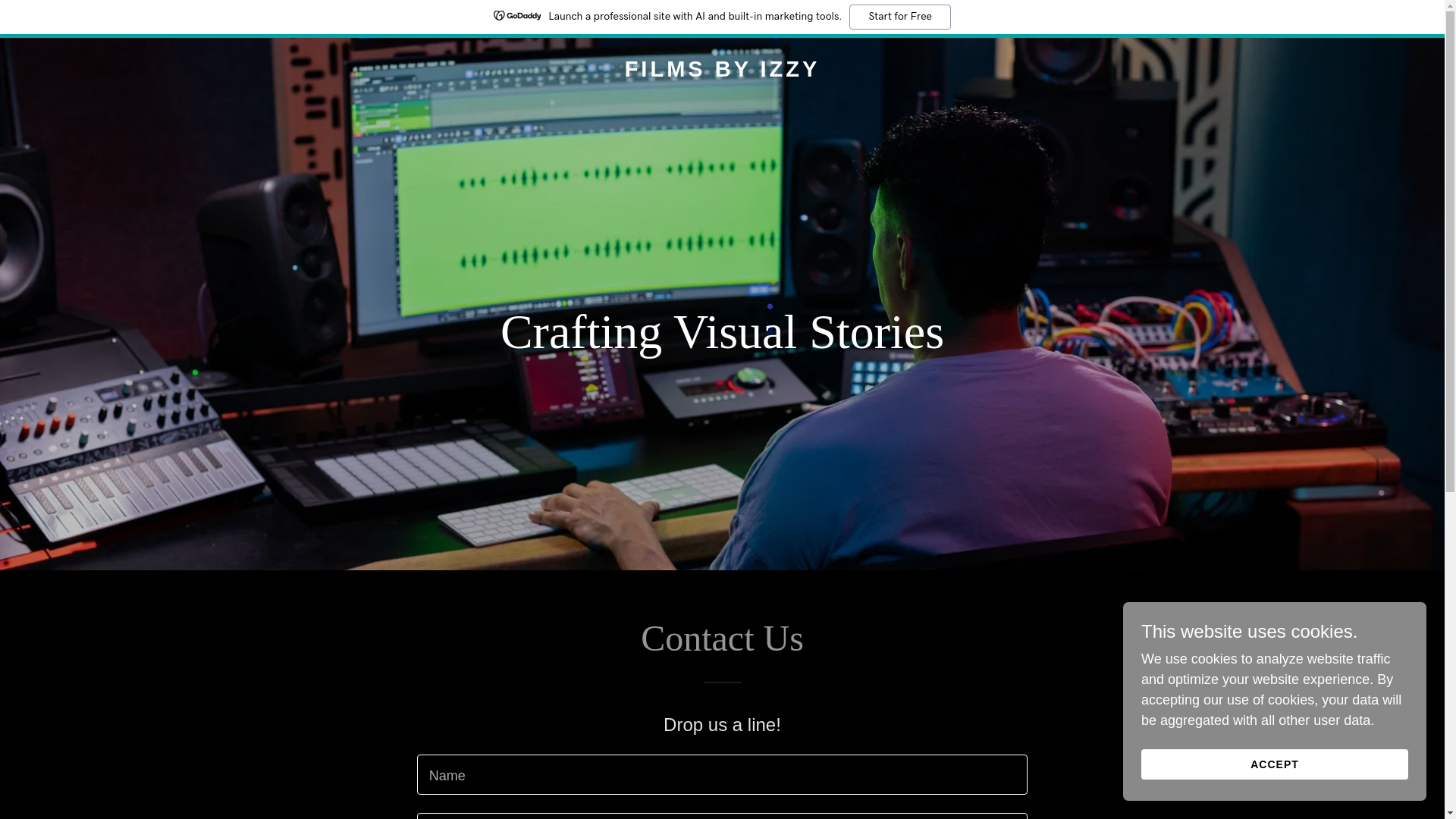 website screenshot of https://filmsbyizzy.com/
