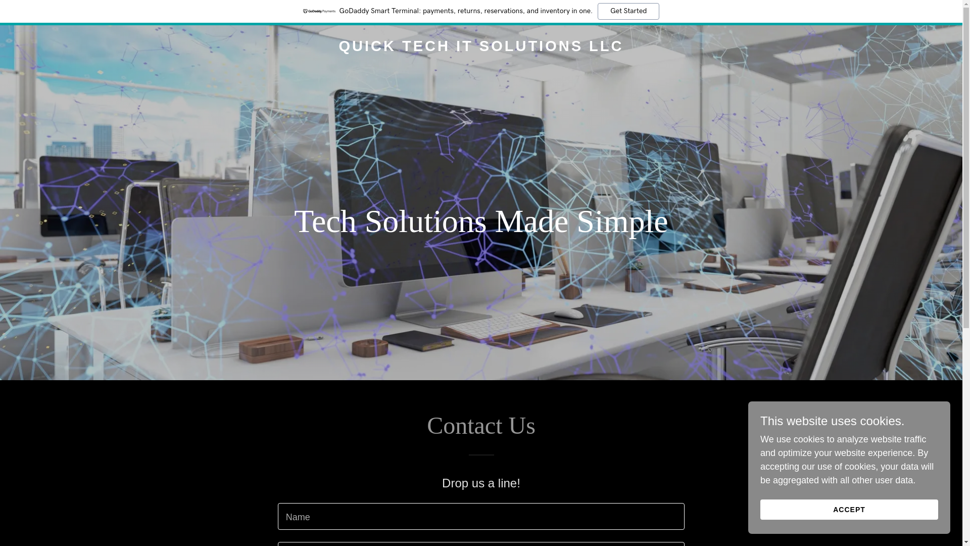 website screenshot of https://quicktechitsolutionsllc.com/