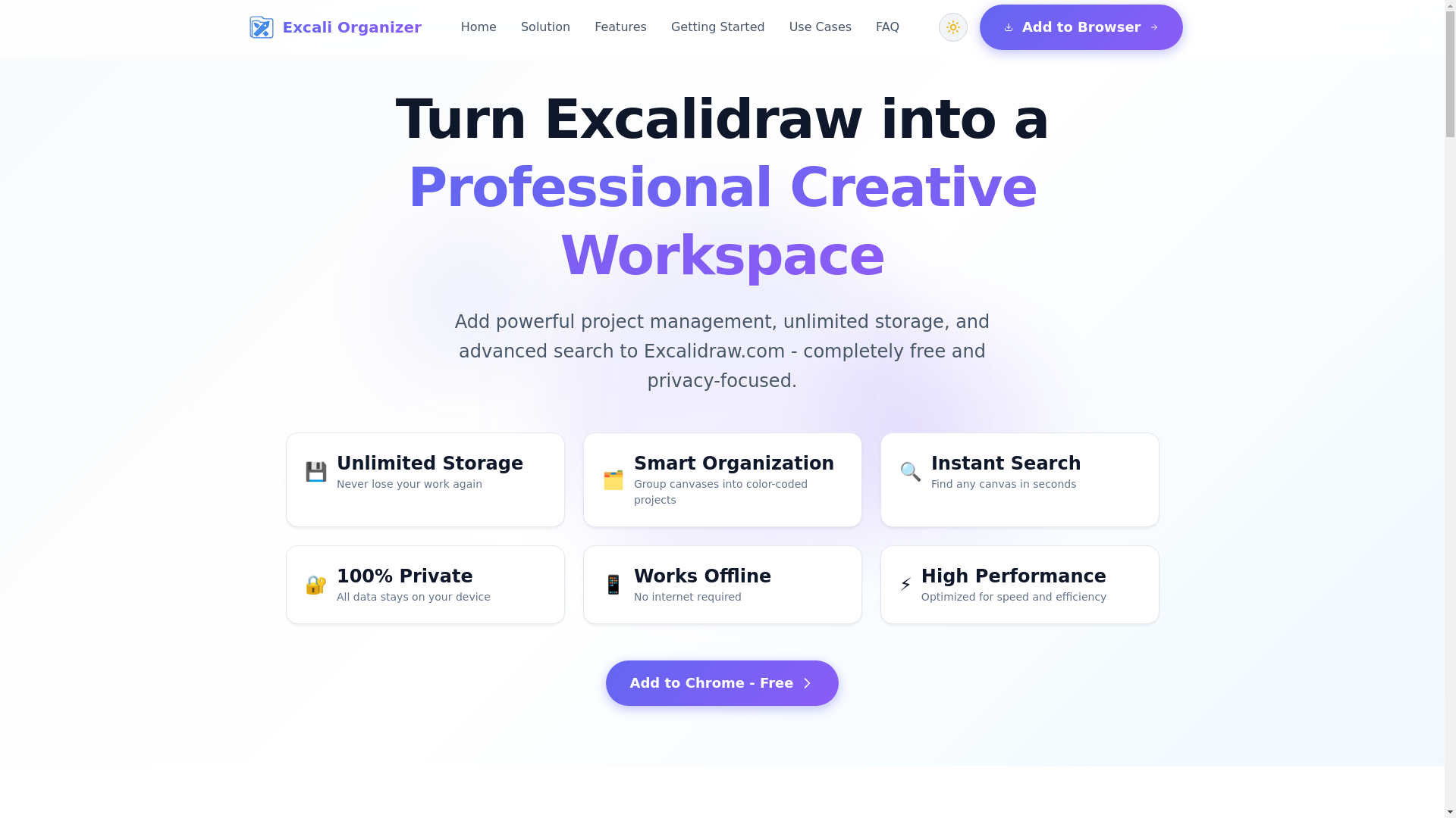 website screenshot of https://excaliorg-site.pages.dev/