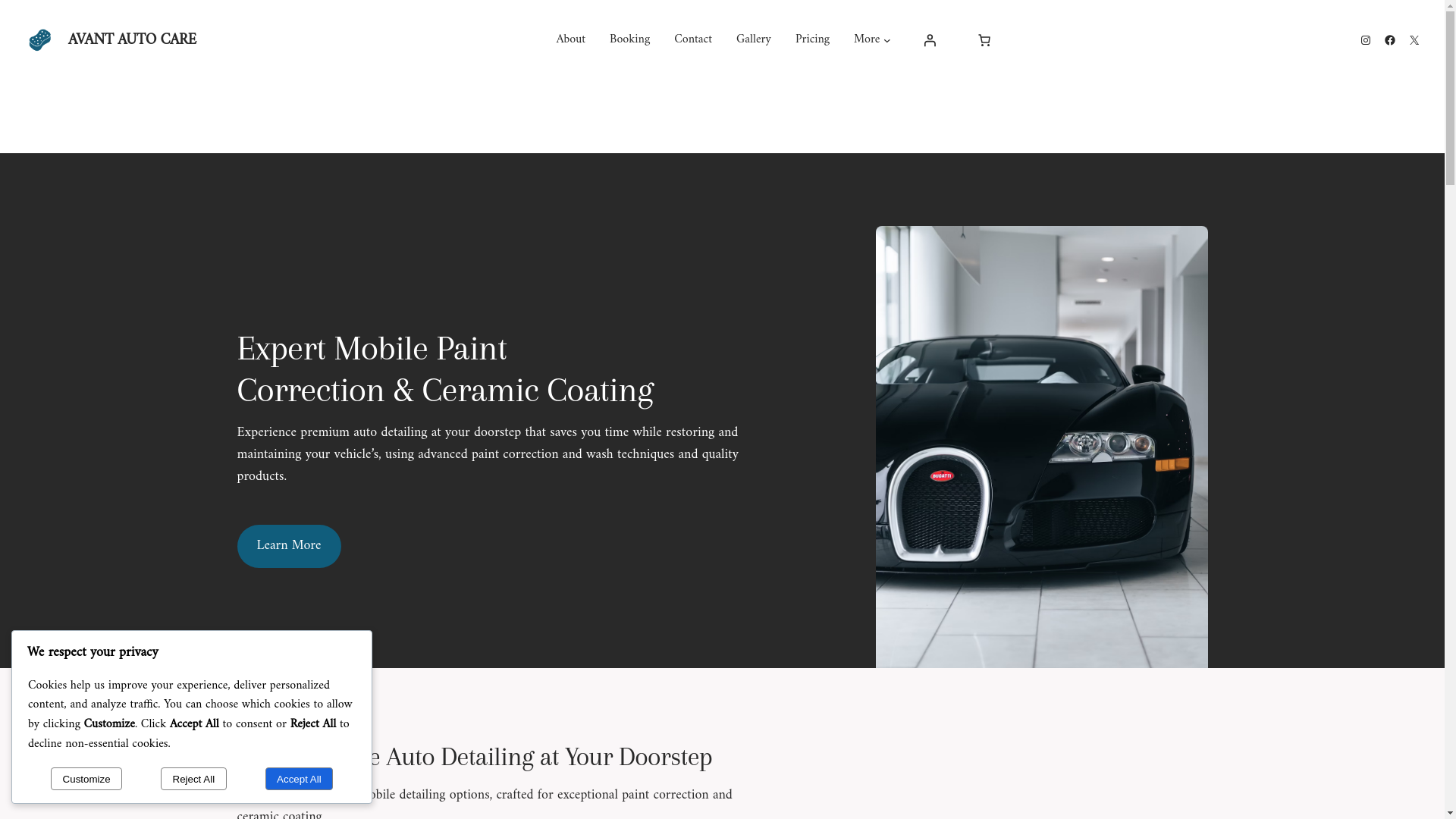 website screenshot of https://avantautocare.com/