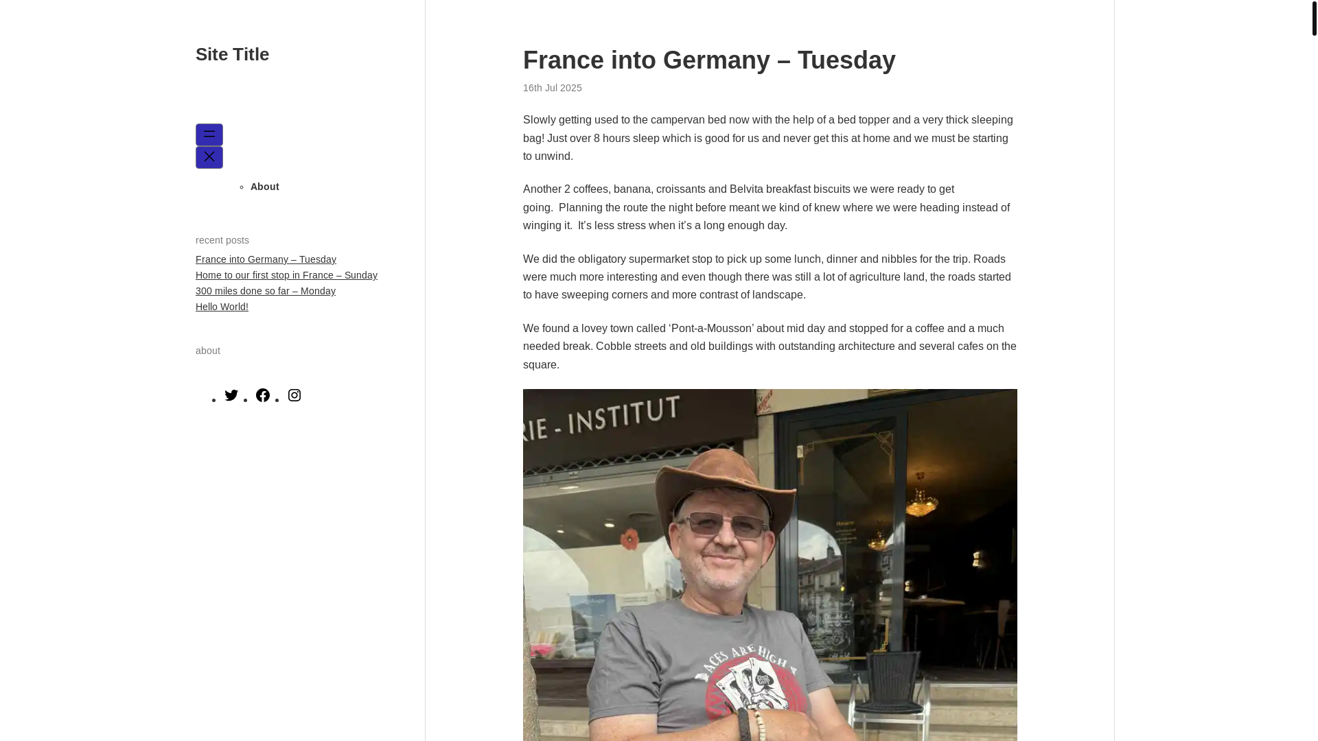 website screenshot of https://griffletstravel.blog/
