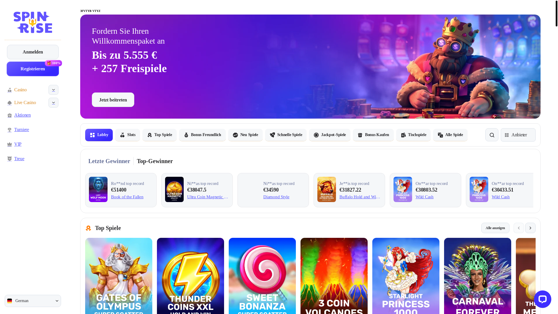 website screenshot of https://spinrise-co-at.pages.dev/
