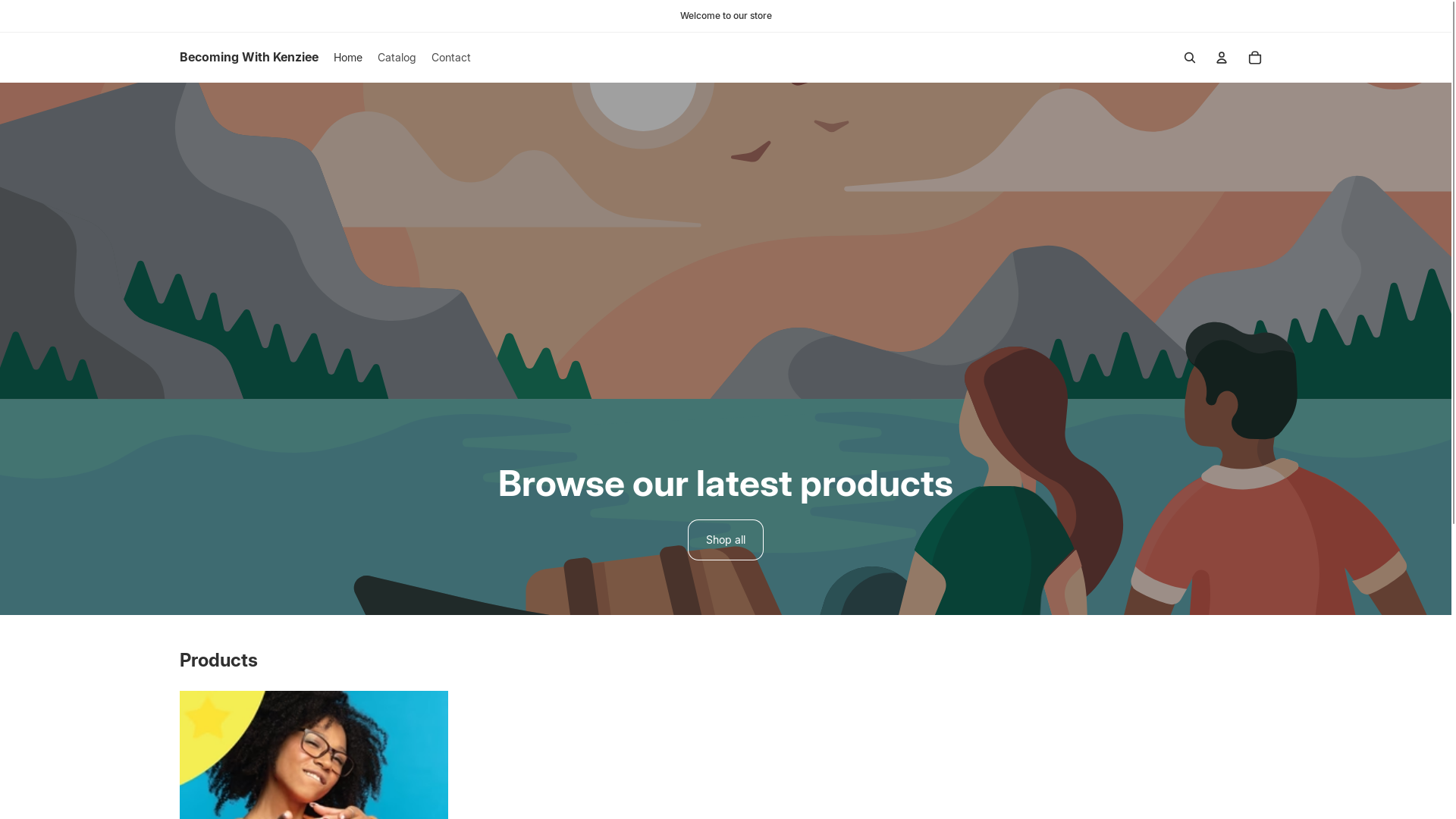website screenshot of https://becomingwithkenziee.com/