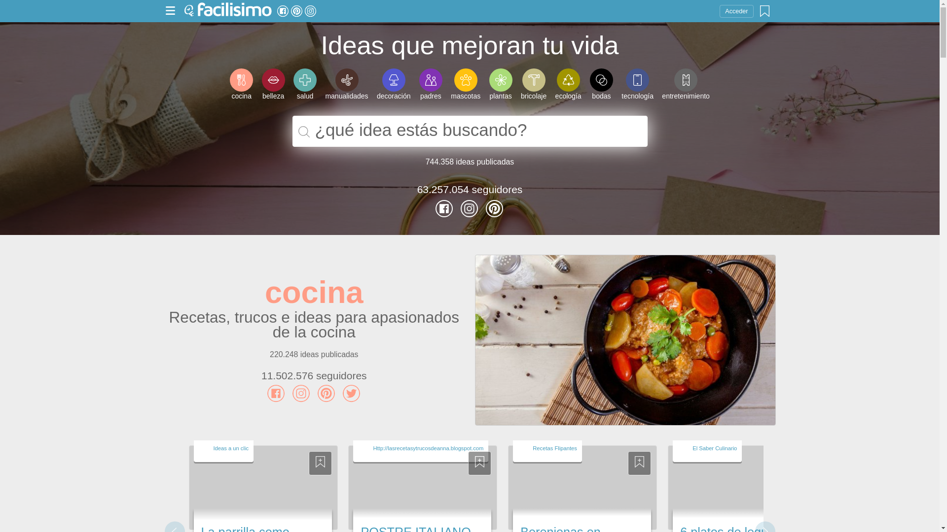website screenshot of https://facilisimo.com/