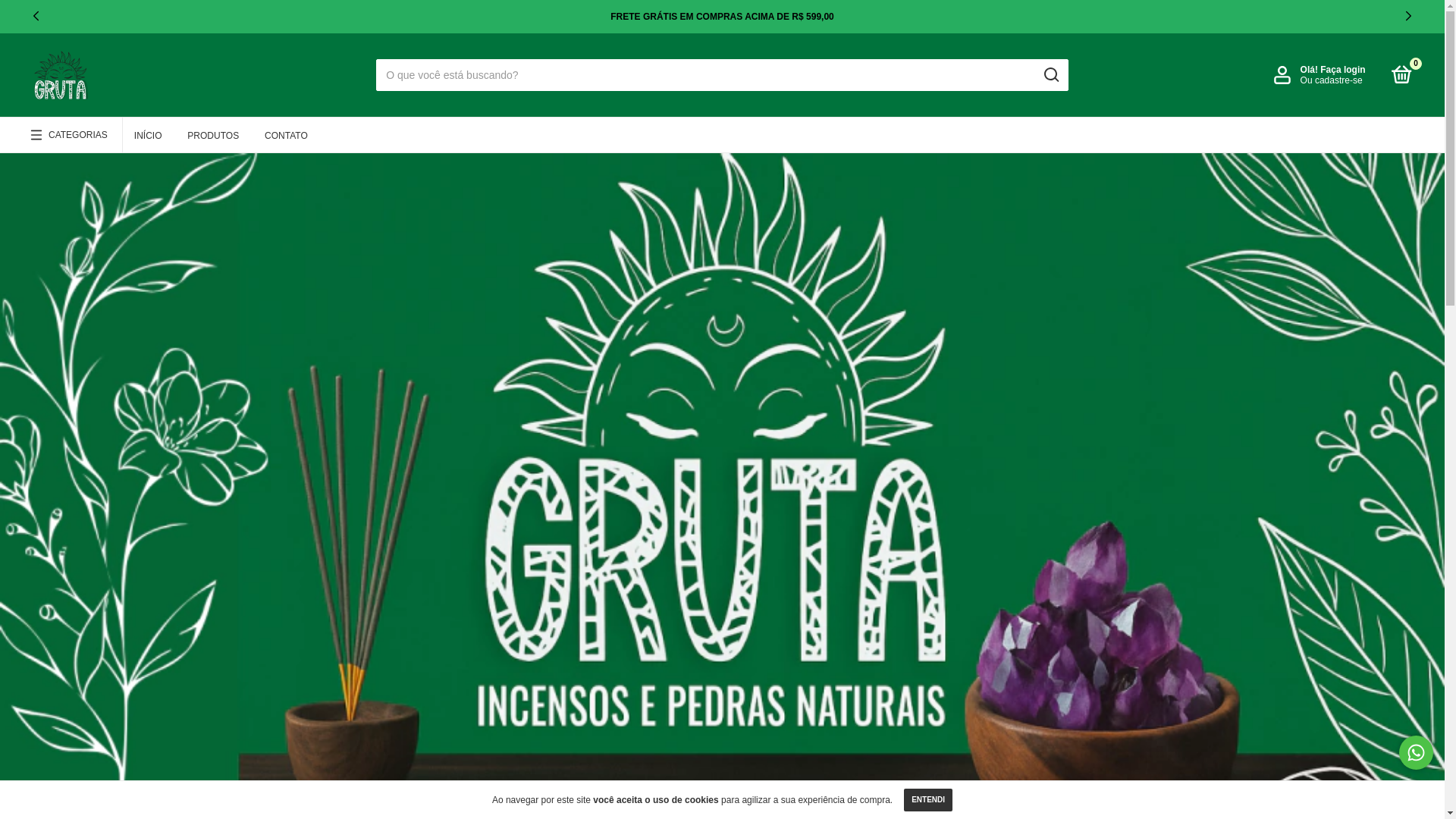 website screenshot of https://grutaesoterica.com.br/