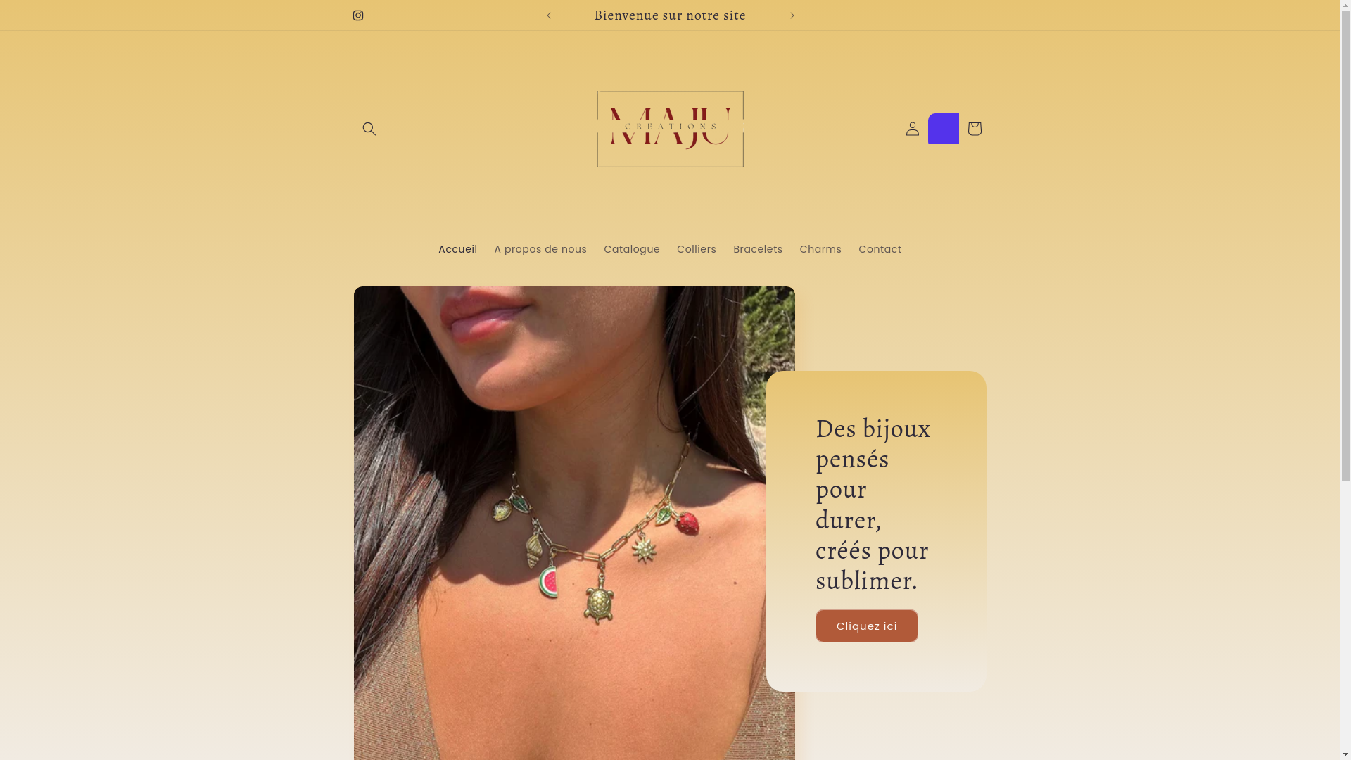 website screenshot of https://majucreations.fr/