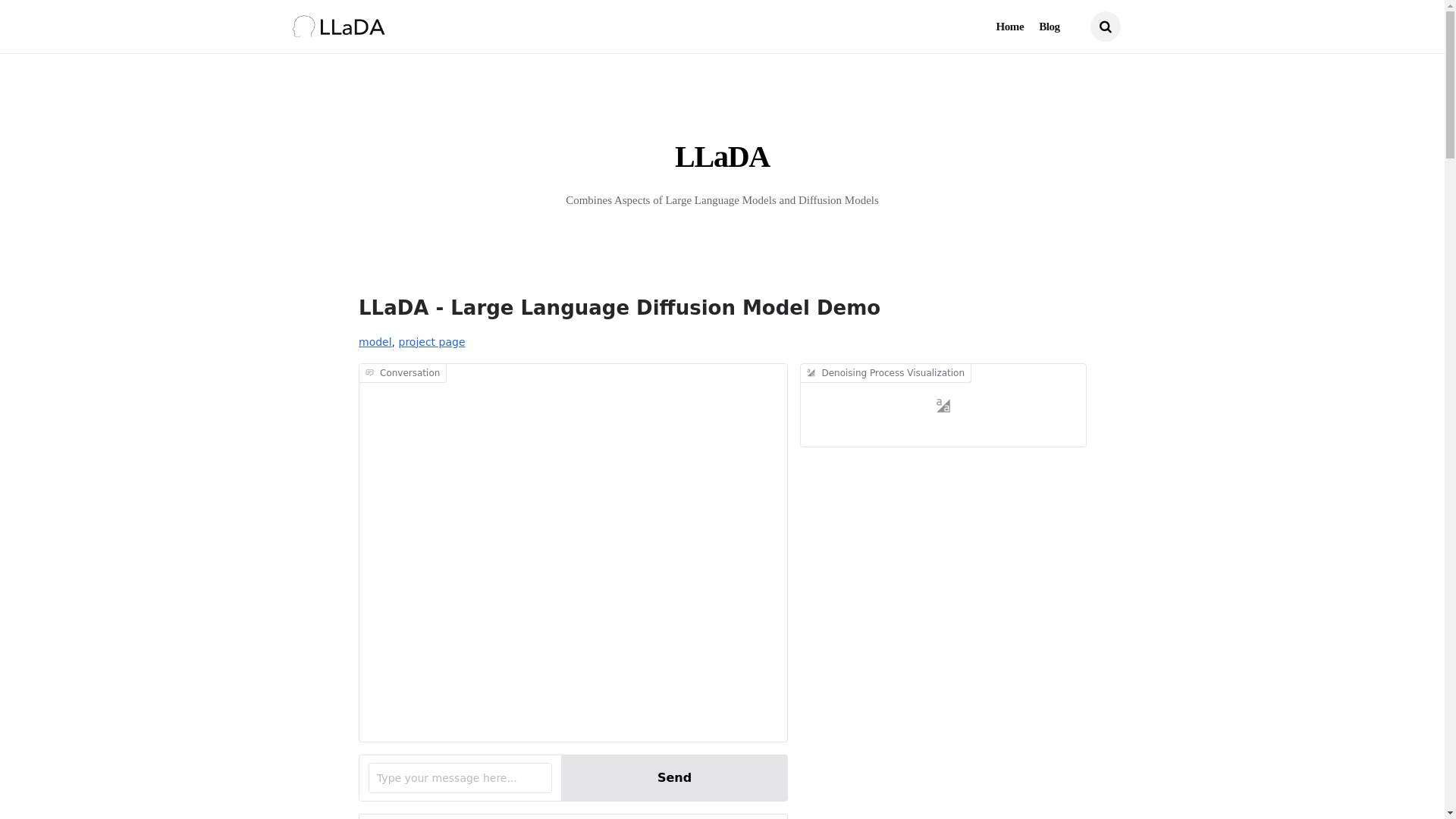 website screenshot of https://llada.pro/