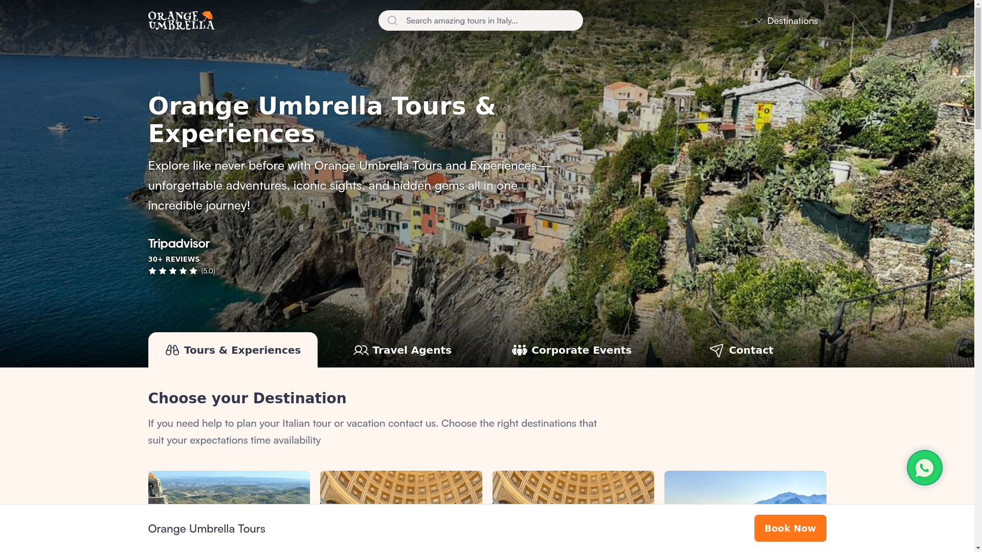website screenshot of https://orange-umbrella-tours.pages.dev/
