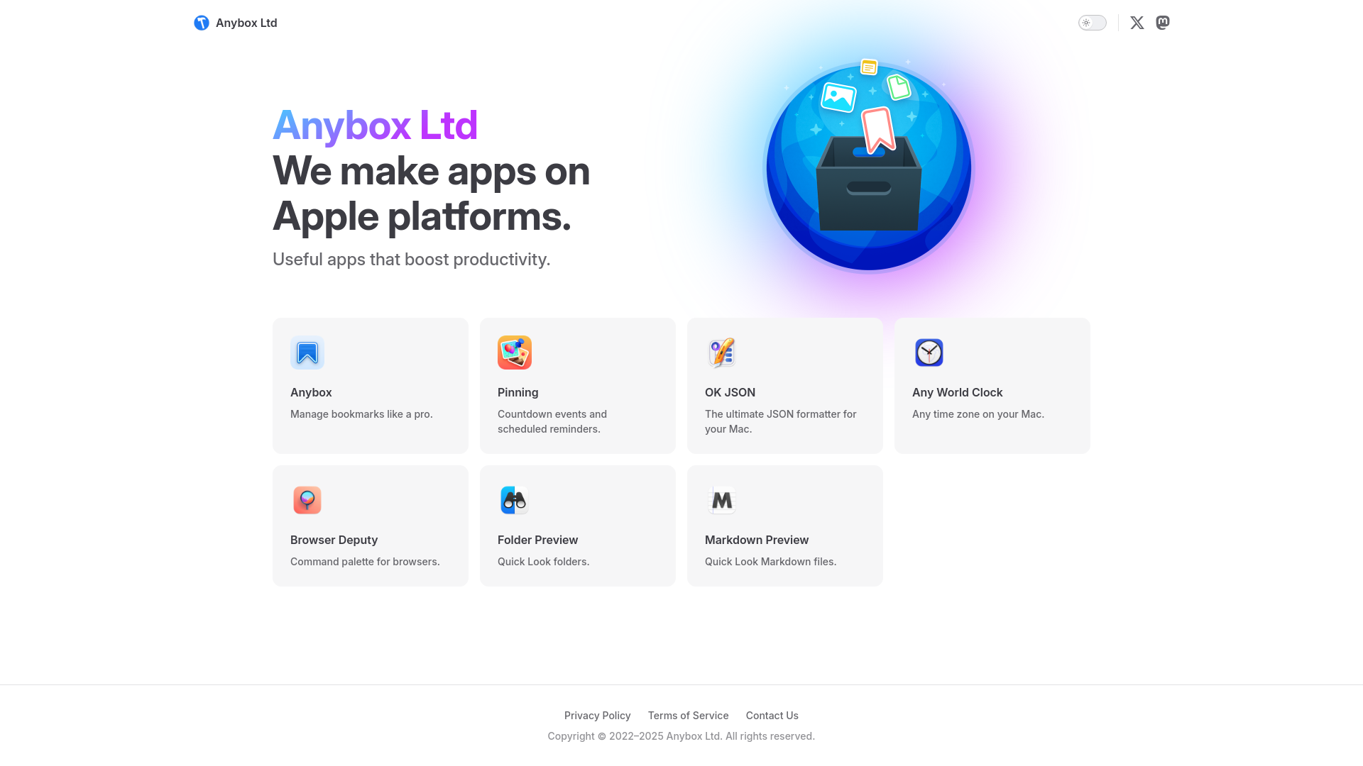 website screenshot of https://anybox-ltd-website.pages.dev/