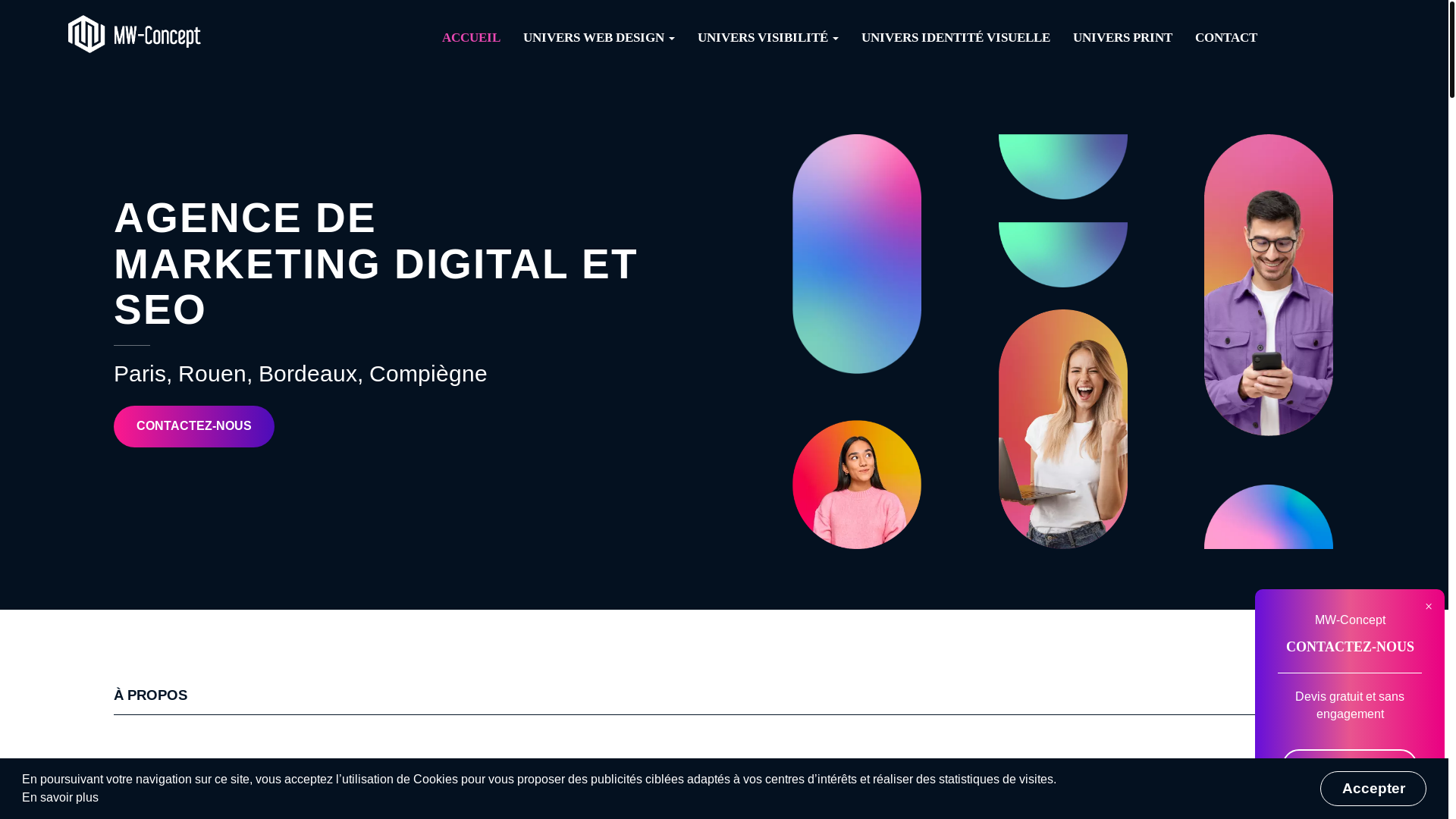 website screenshot of https://teammw-concept.com/