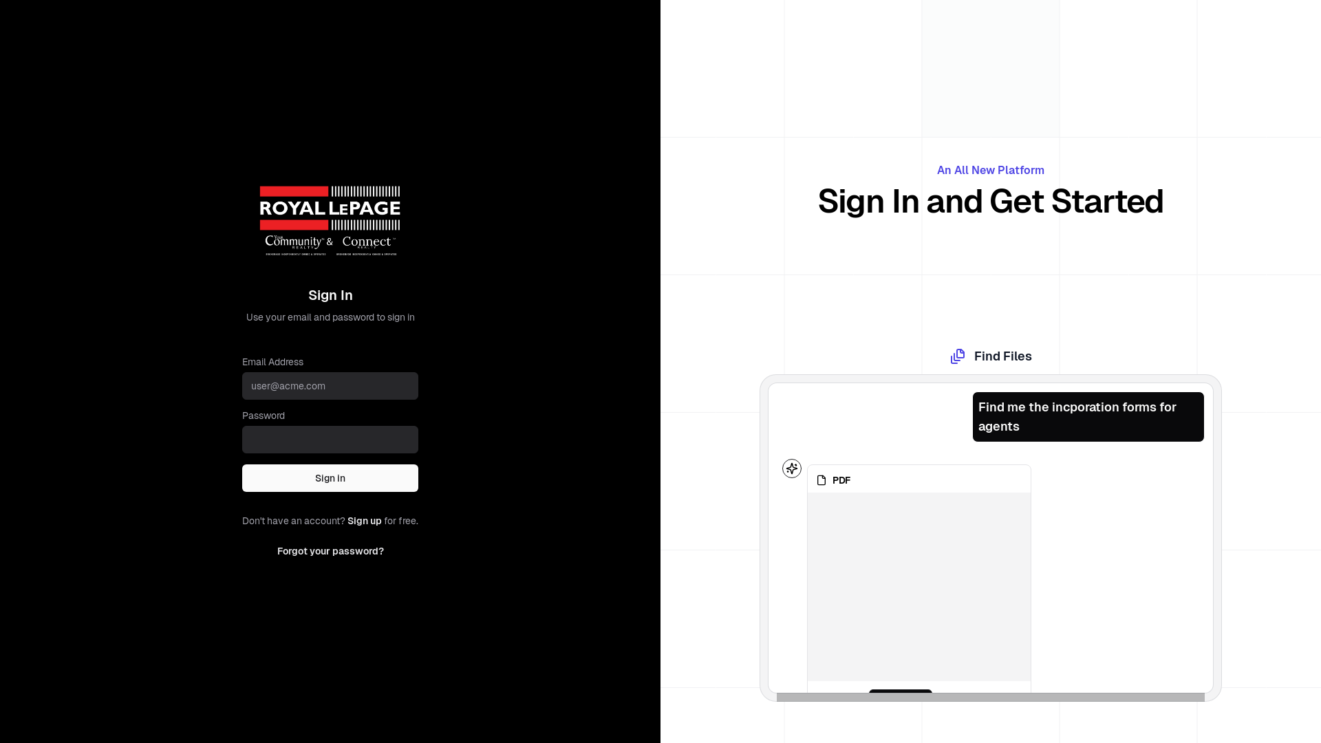 website screenshot of https://ycrconnectagenthub.ca/