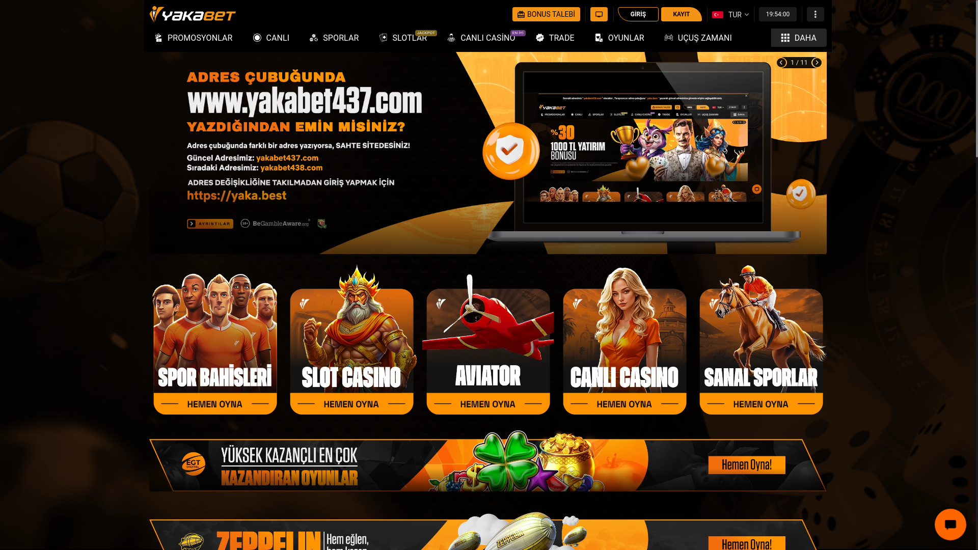 website screenshot of https://441yakabet.com/