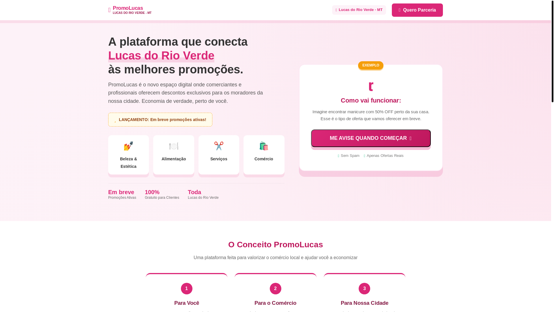 website screenshot of https://promolucas.com/