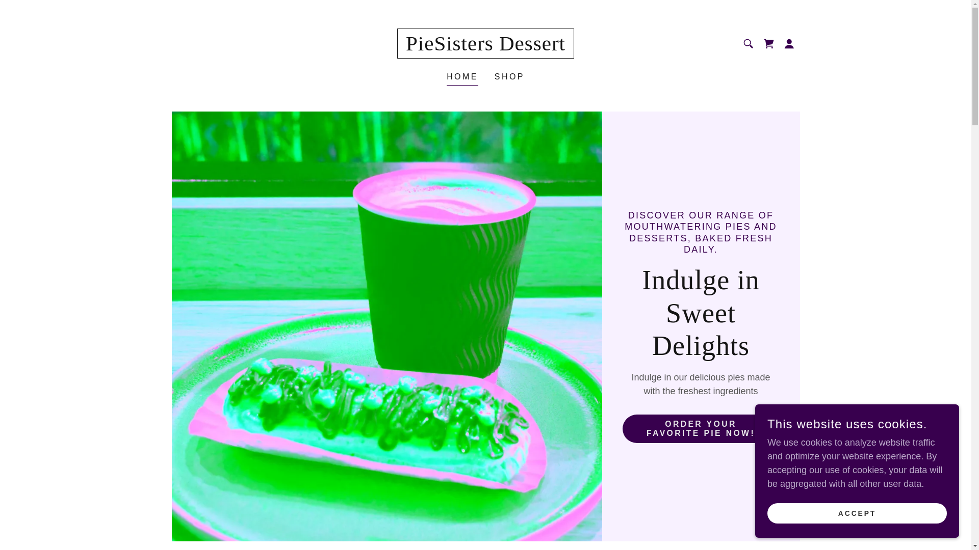 website screenshot of https://piesistersdesserts.com/