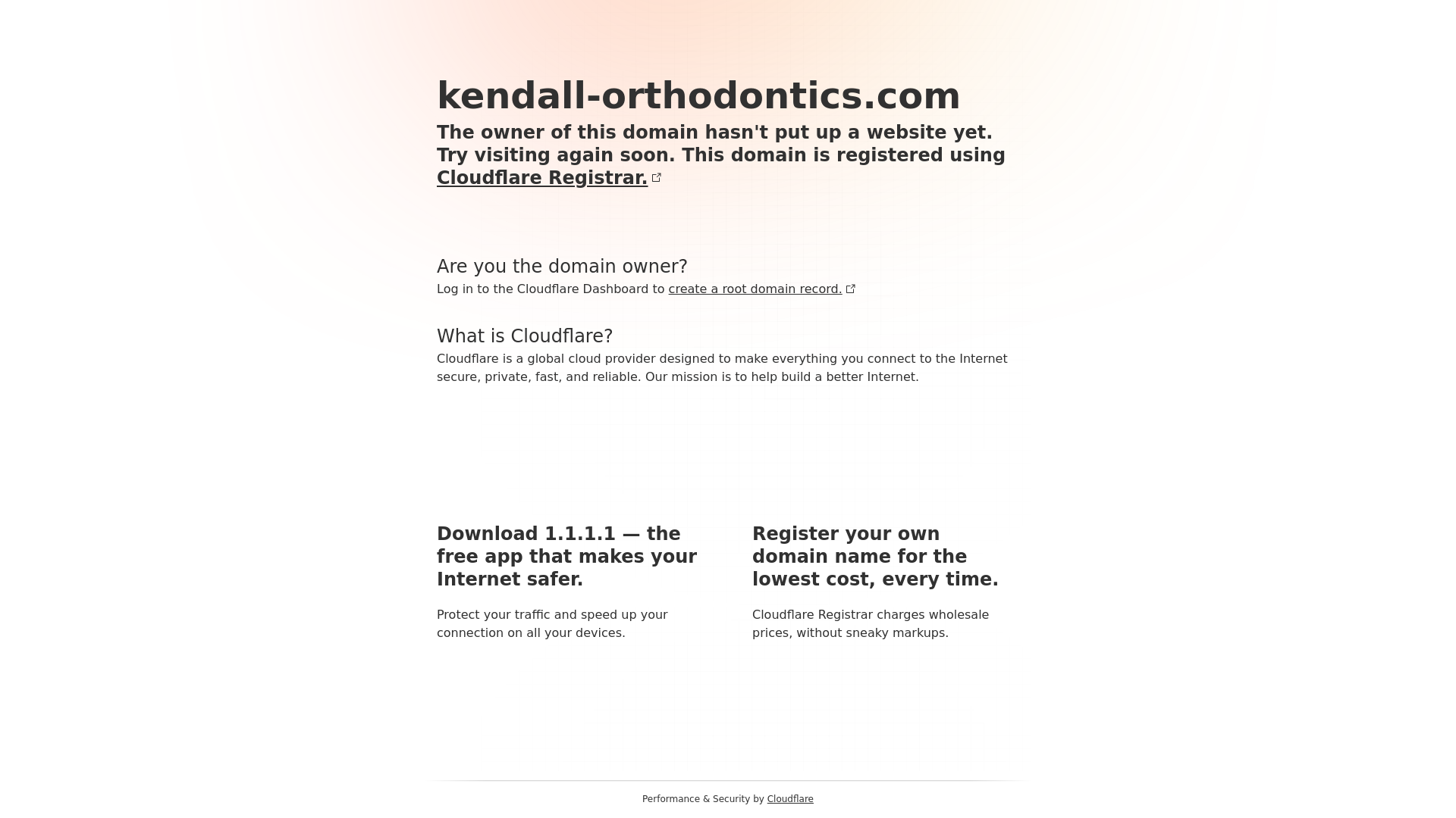 website screenshot of https://kendall-orthodontics.com/