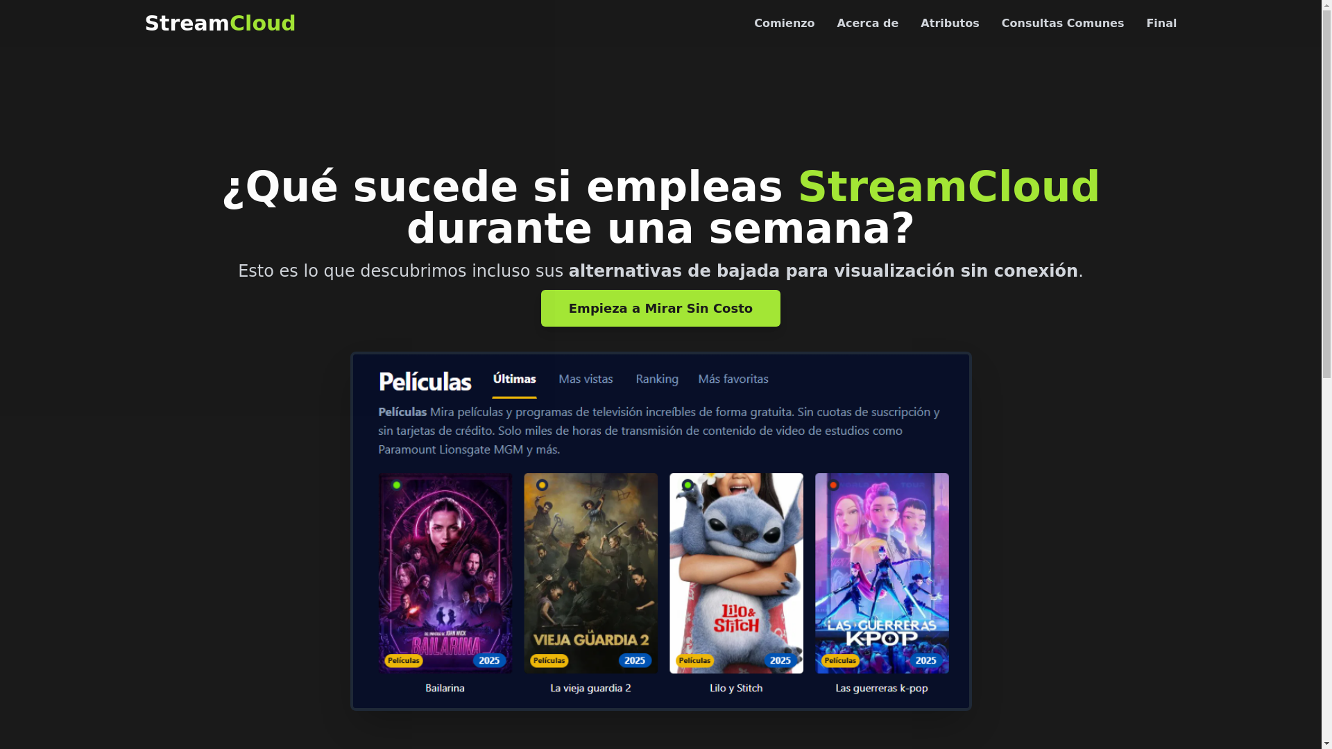 website screenshot of https://streamcloud-lagl.pages.dev/