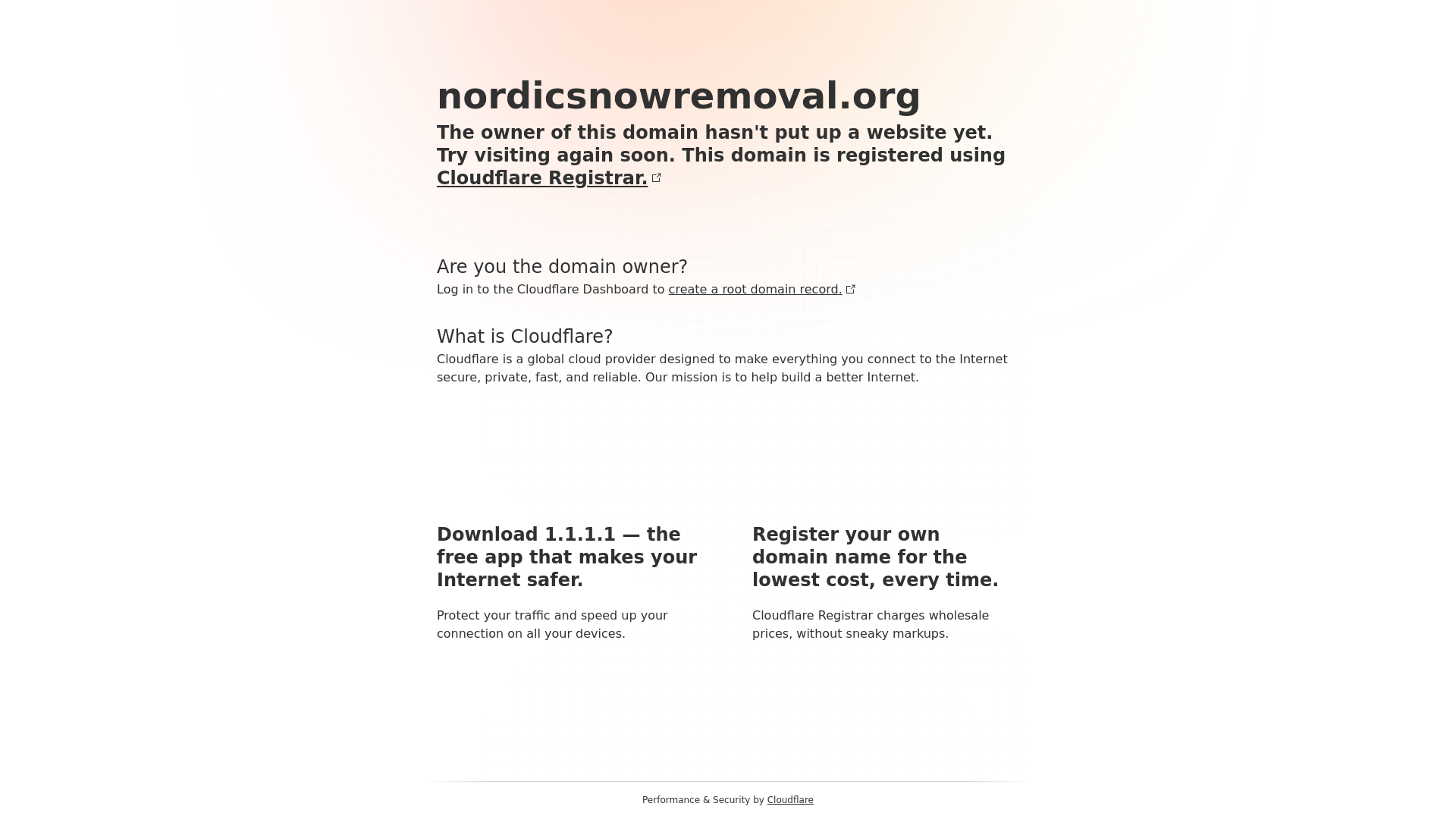 website screenshot of https://nordicsnowremoval.org/