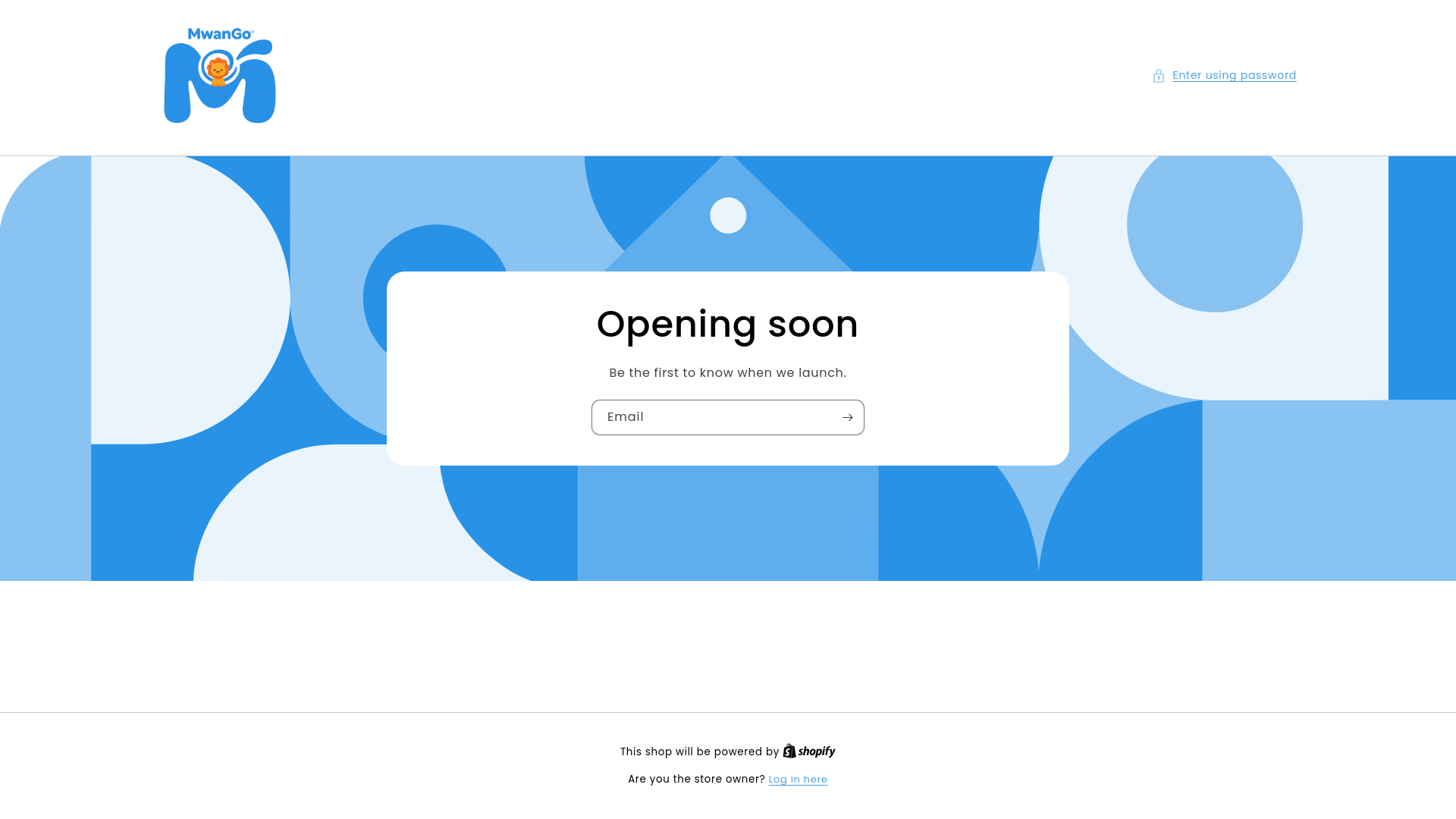 website screenshot of https://mwango.shop/