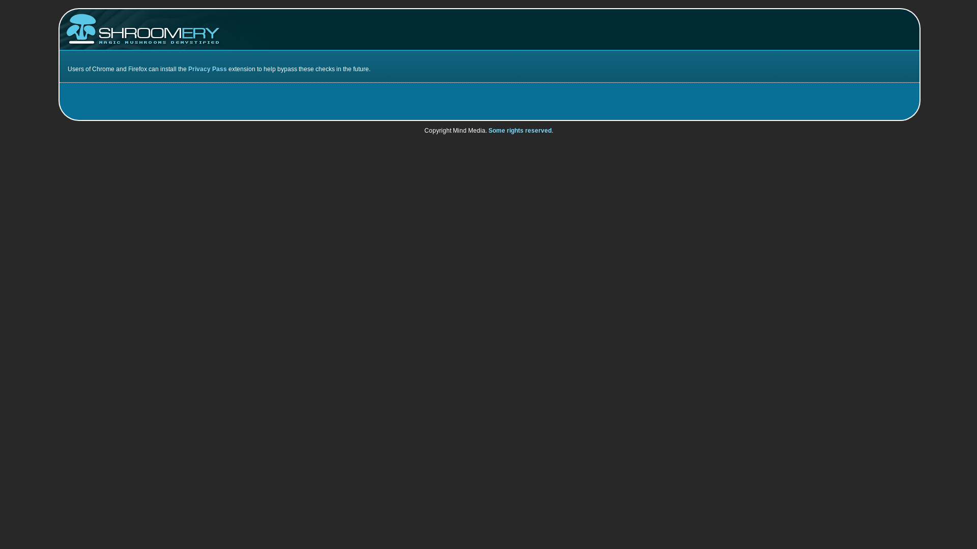 website screenshot of https://www.shroomery.org