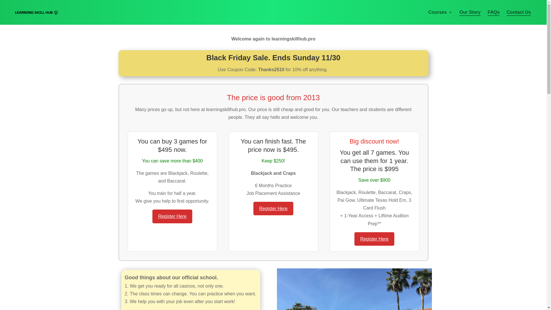 website screenshot of https://learningskillhub.pro/