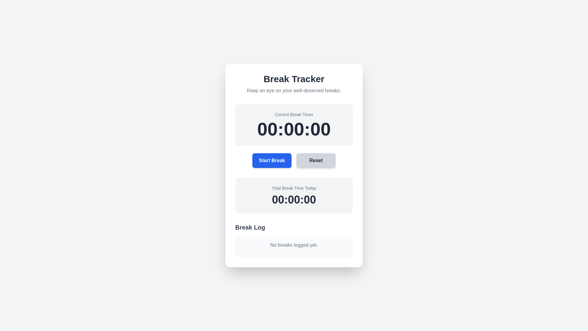 website screenshot of https://breaktracker-online.pages.dev/