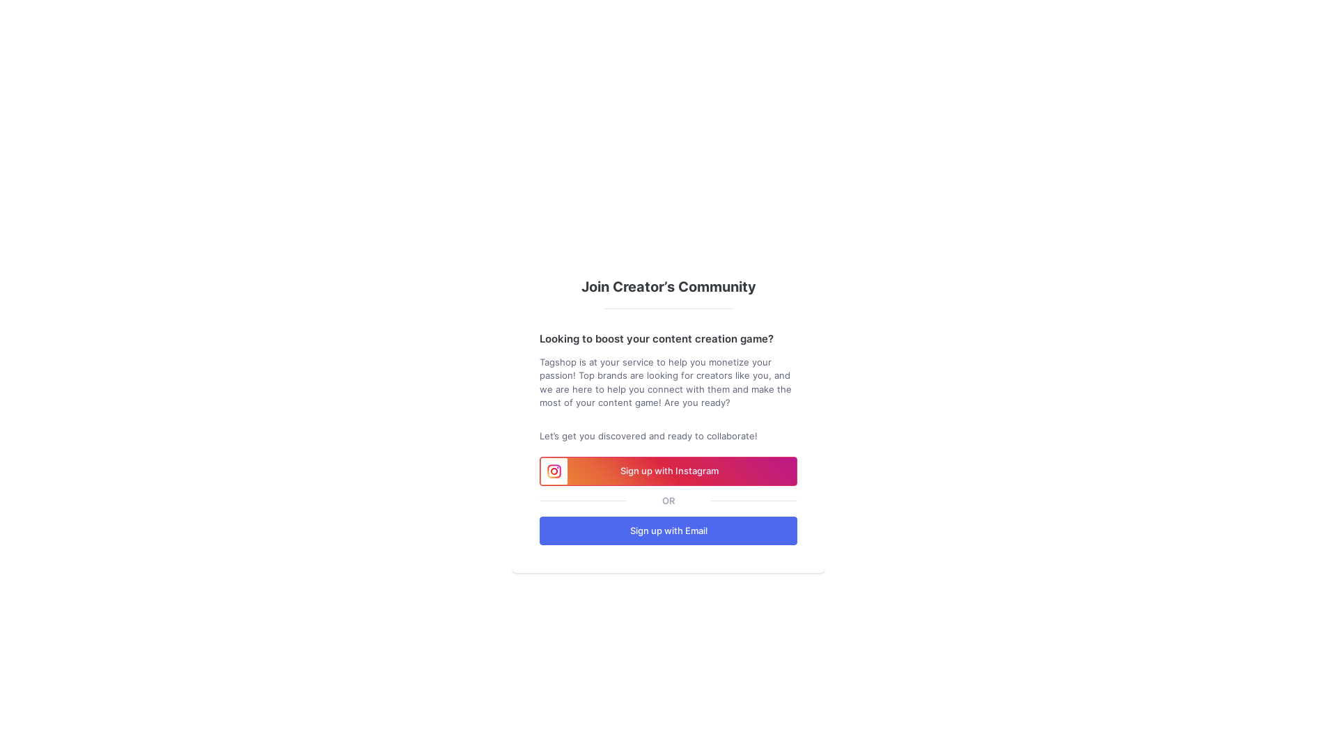 website screenshot of https://creators-tagshop-ai.pages.dev/