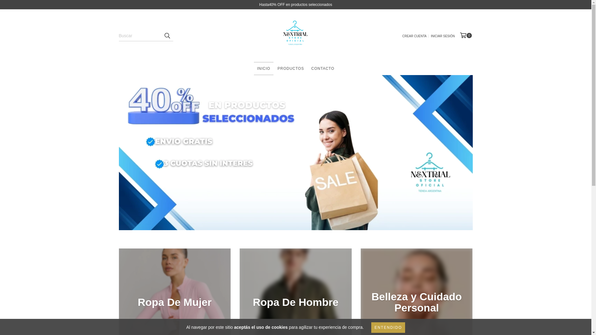 website screenshot of https://nextrialstore.com/